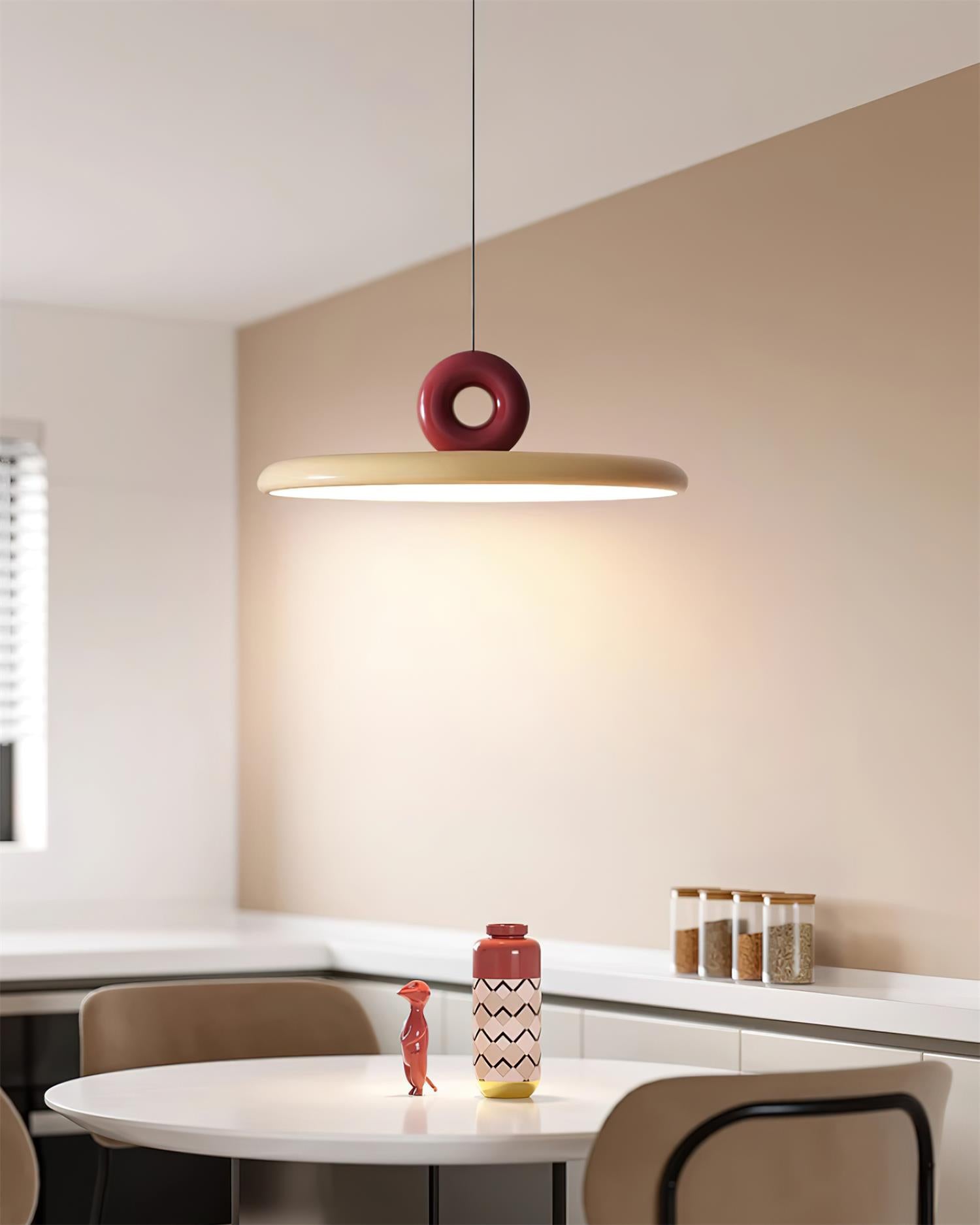 Pendant Lamp Acrylic Disc with Loop Detail Ambient Minimalist - Neutralighting