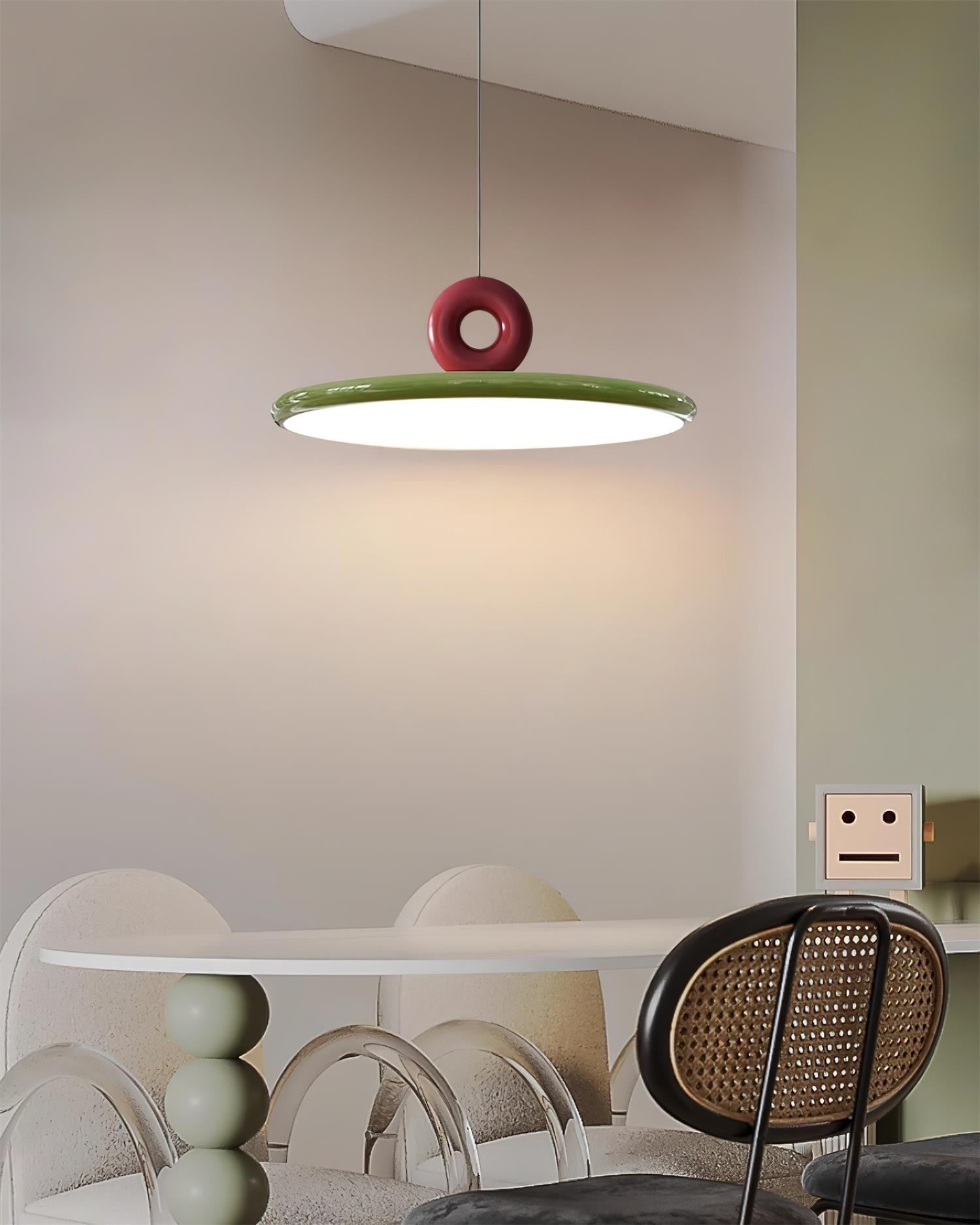 Pendant Lamp Acrylic Disc with Loop Detail Ambient Minimalist - Neutralighting