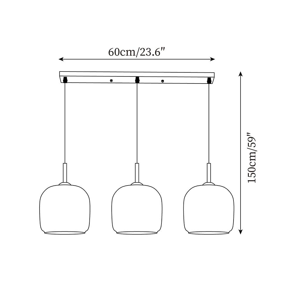 June Minimalist Pendant Light Glass Smoke Gray - Neutralighting