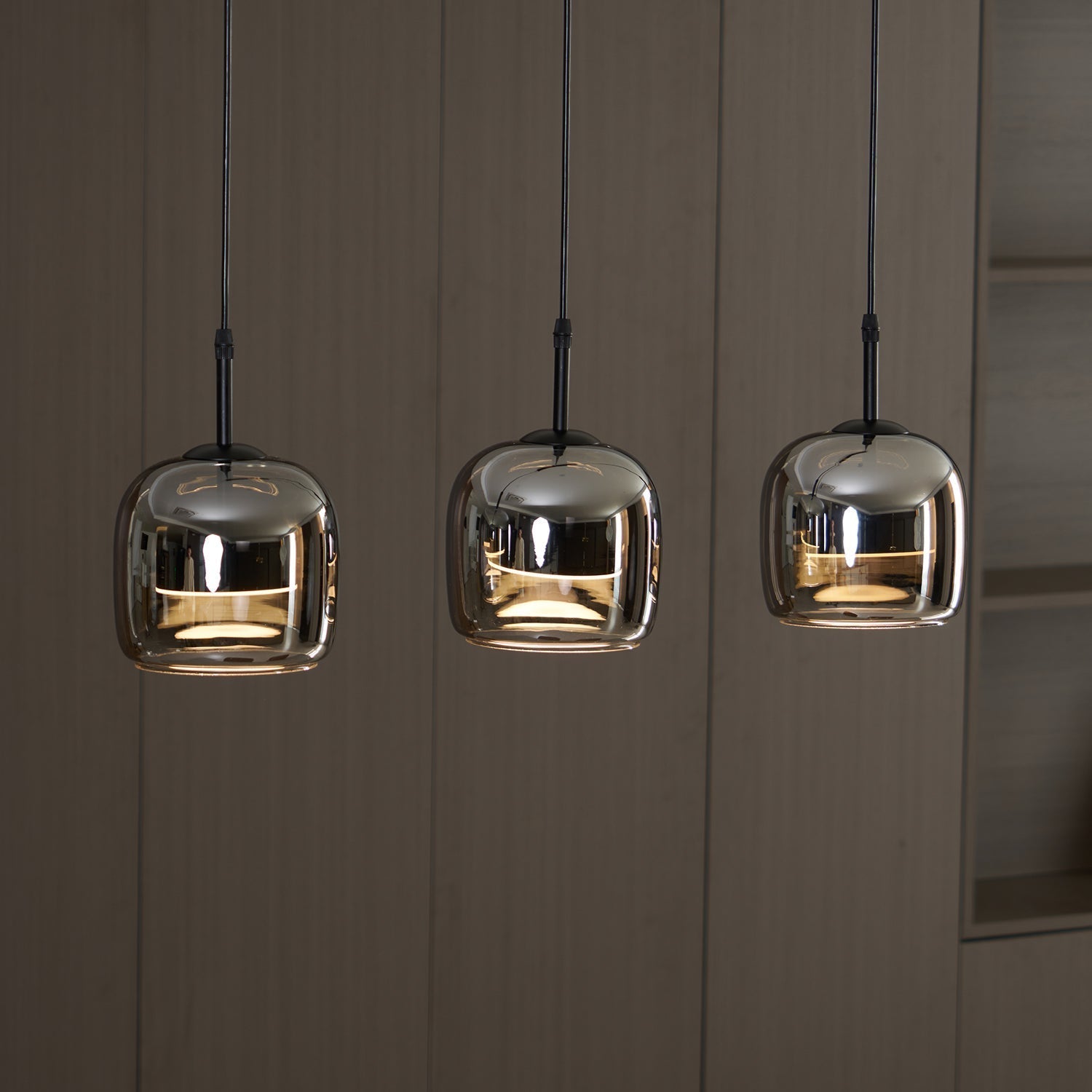 June Minimalist Pendant Light Glass Smoke Gray - Neutralighting