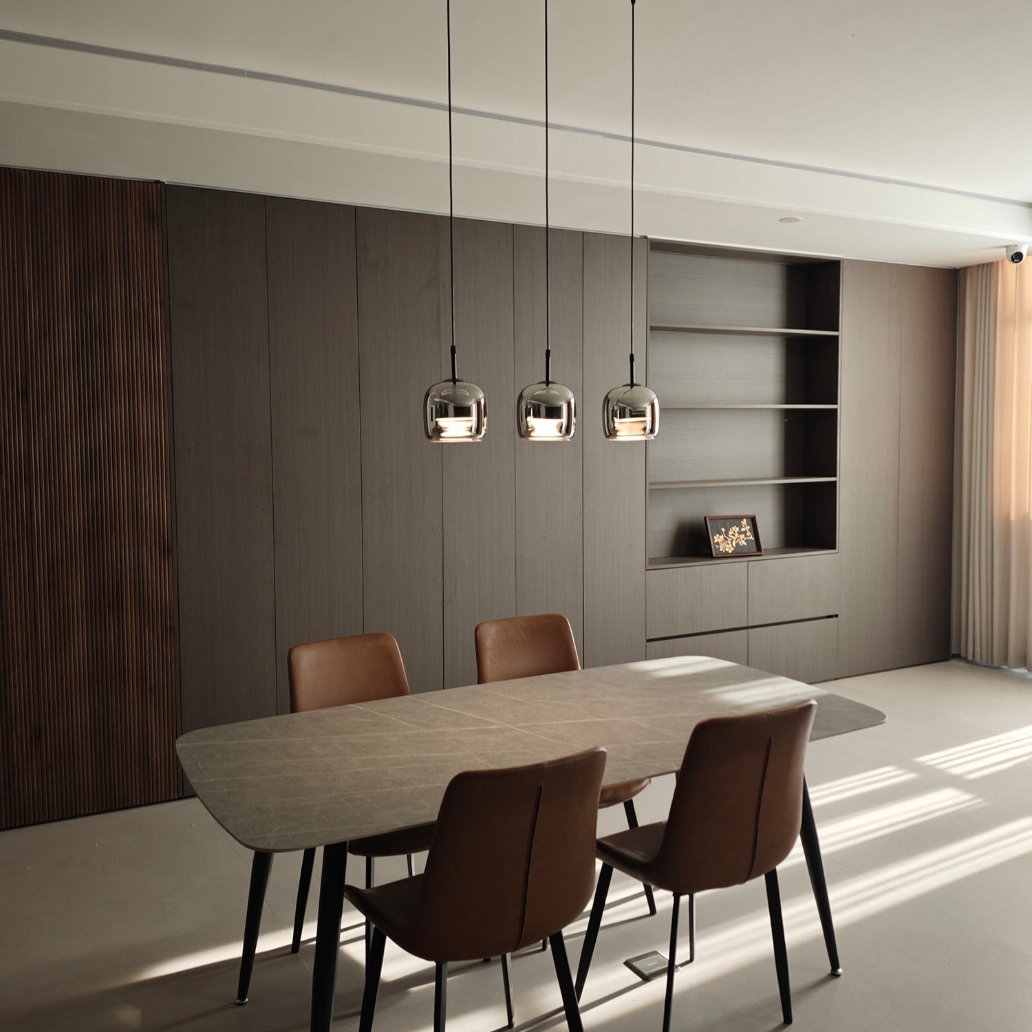 June Minimalist Pendant Light Glass Smoke Gray - Neutralighting