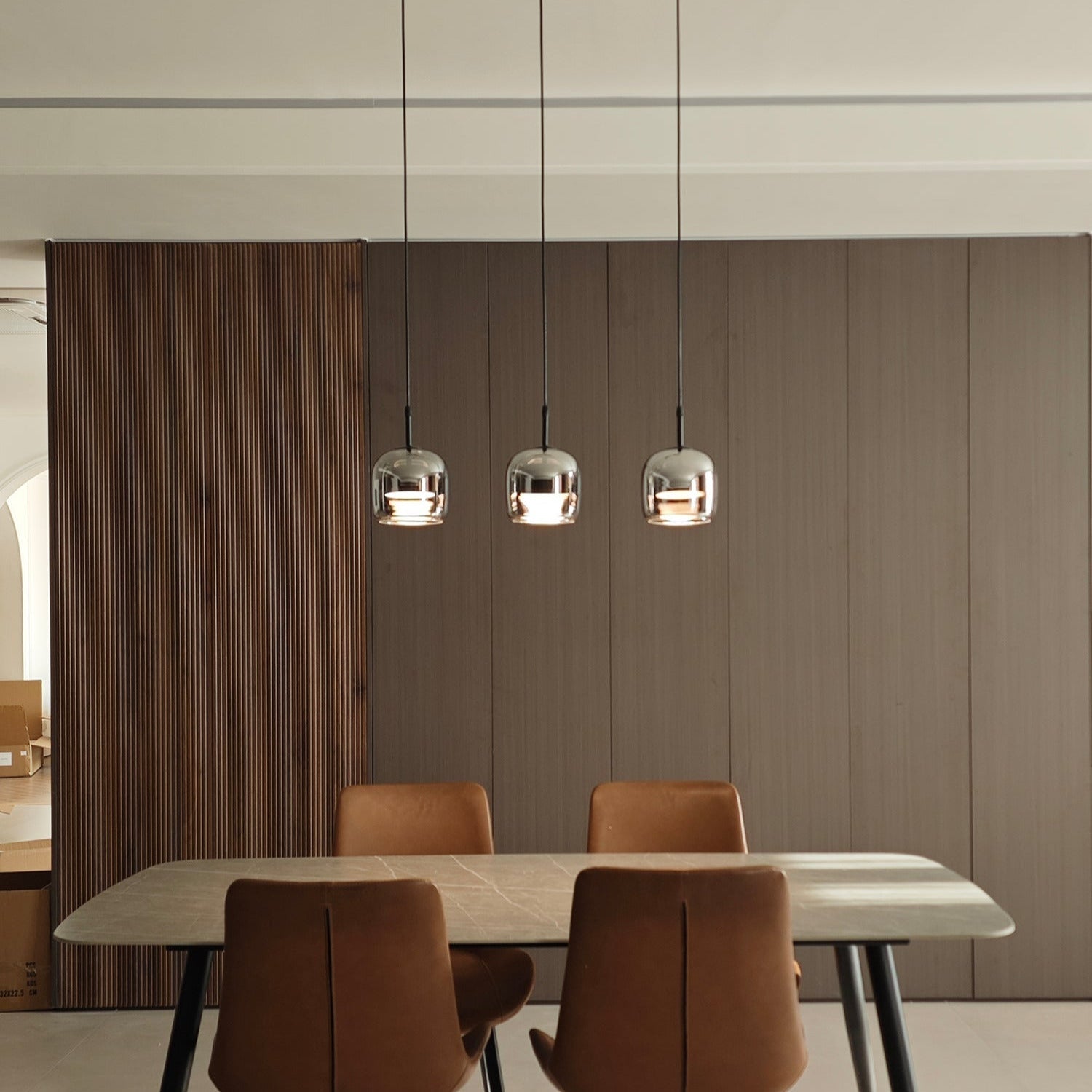 June Minimalist Pendant Light Glass Smoke Gray - Neutralighting