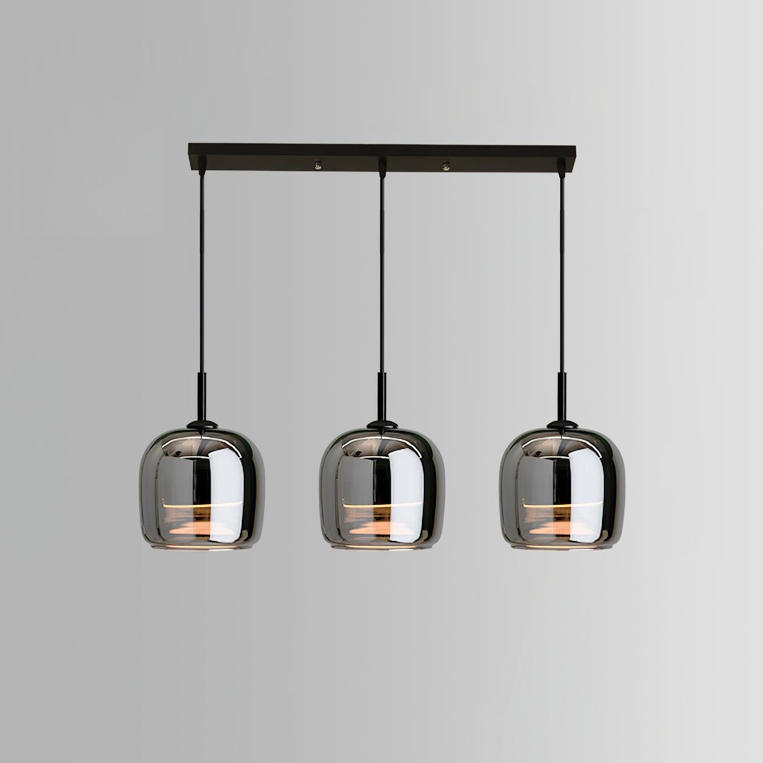 June Minimalist Pendant Light Glass Smoke Gray - Neutralighting