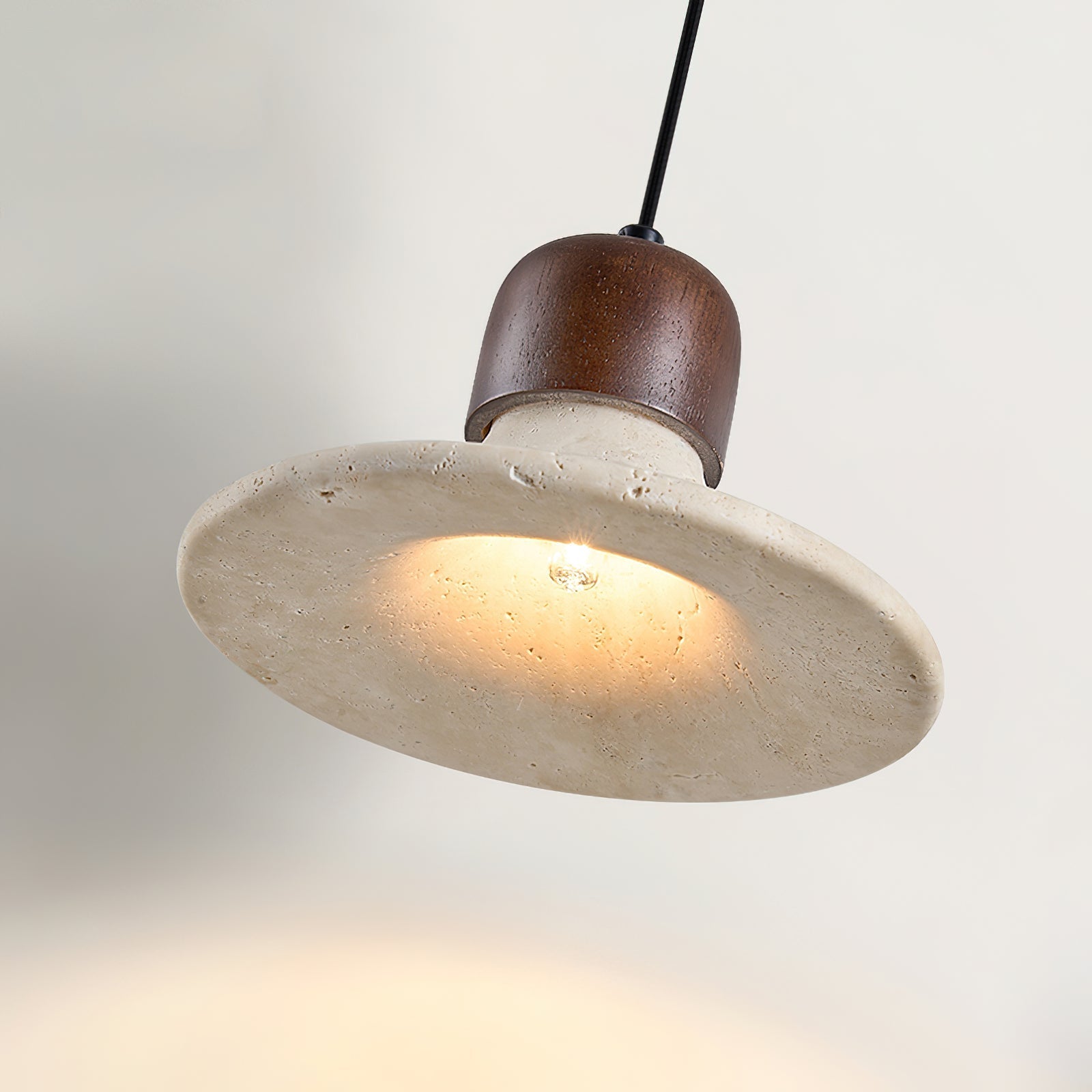 Ritta Pendant Light Trumpet Shape Travertine - Neutralighting