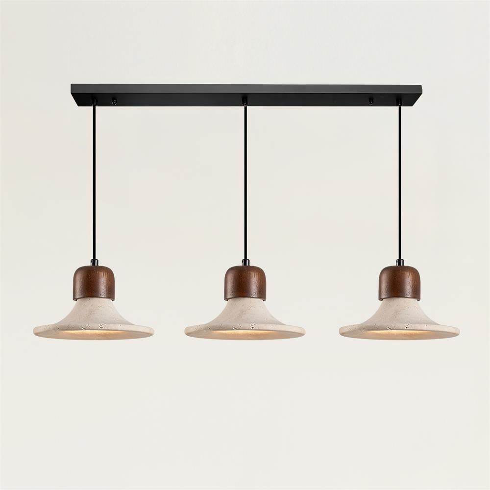 Ritta Pendant Light Trumpet Shape Travertine - Neutralighting