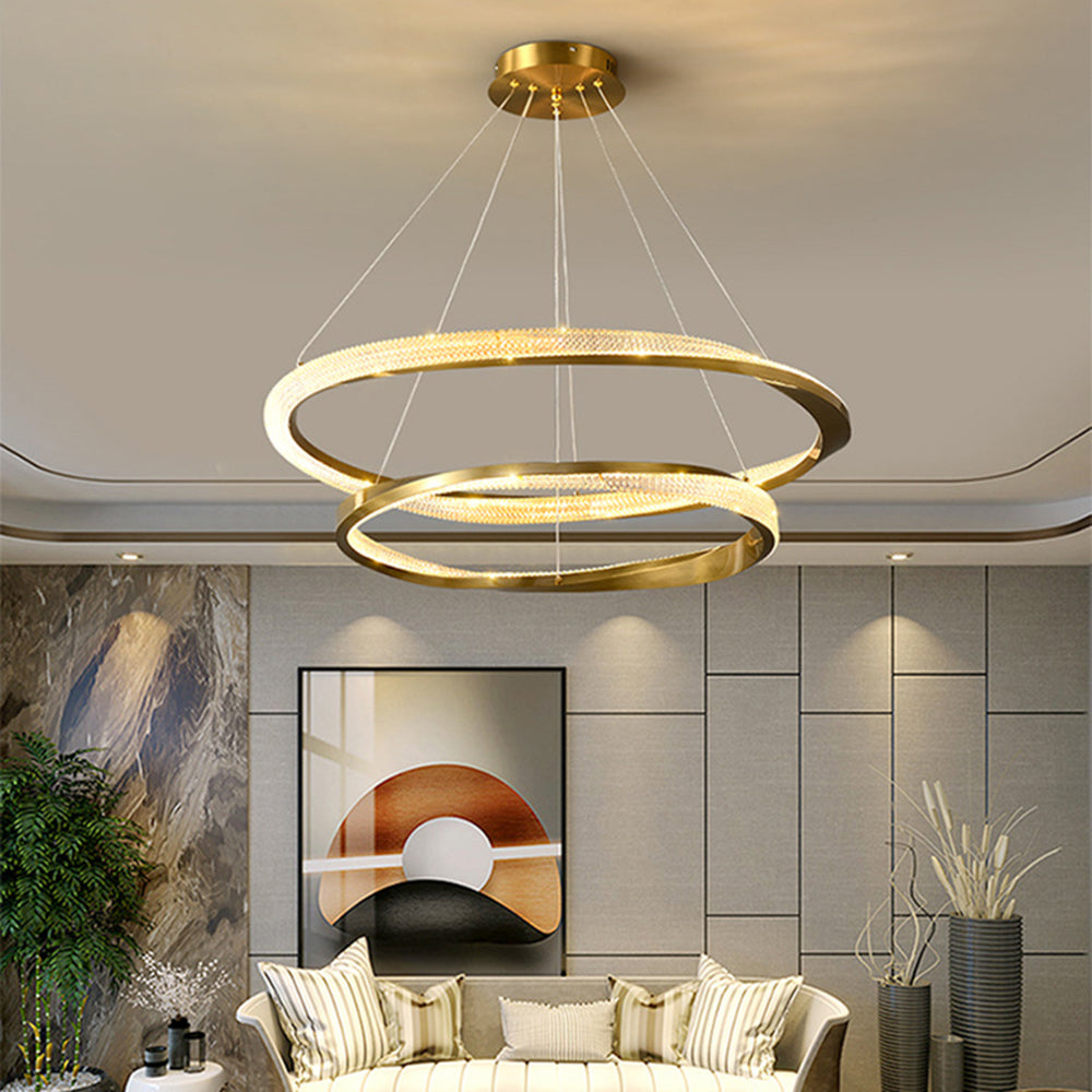 Arisha Minimalist Ring Spiral Shape Pendant Light,Gold - Neutralighting