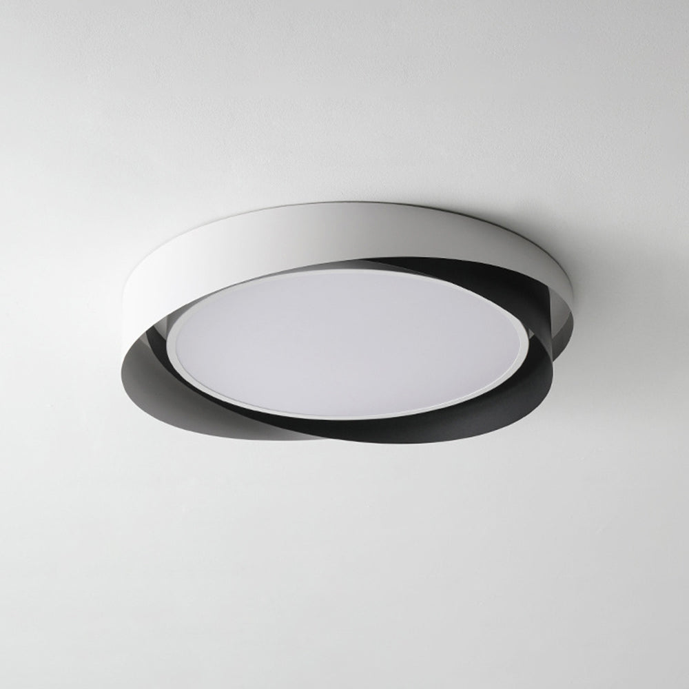 Arisha Modern Geometric Metal/Acrylic Flush Mount Ceiling Light, White/Gold - Neutralighting