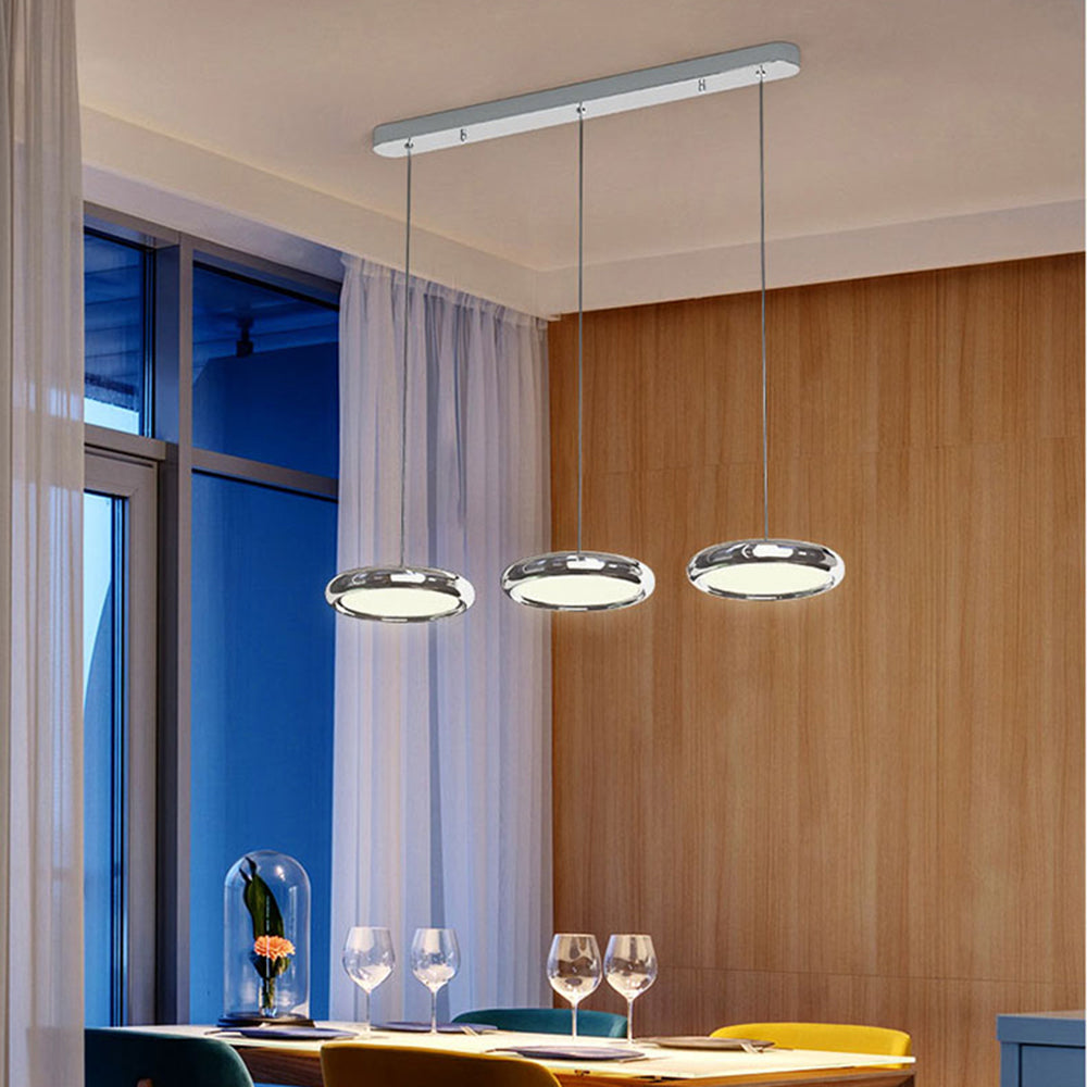 Arisha Minimalist Circular Metal Pendant Light,Silver/Gold/Rose Gold - Neutralighting