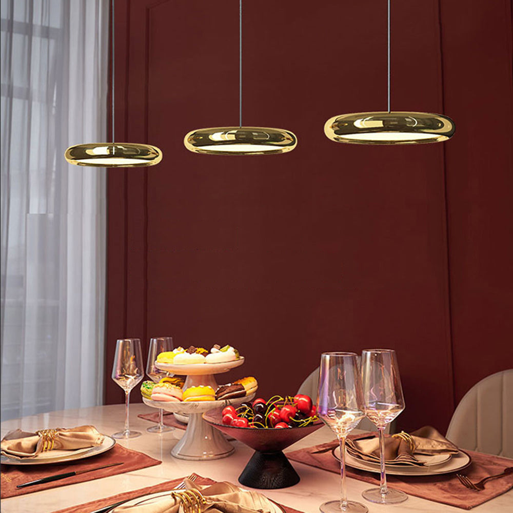 Arisha Minimalist Circular Metal Pendant Light,Silver/Gold/Rose Gold - Neutralighting