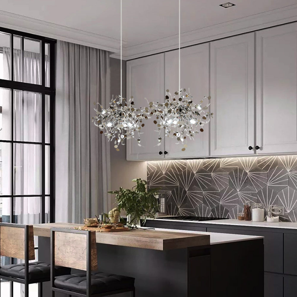 Olivia Artsy Classy Cluster Fireworks Pendant Light, Stainless steel - Neutralighting