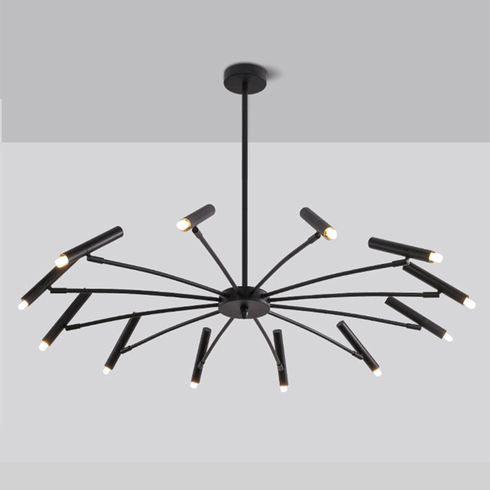 Arisha Modern Blown Linear Metal Multi-heads Chandelier - Neutralighting