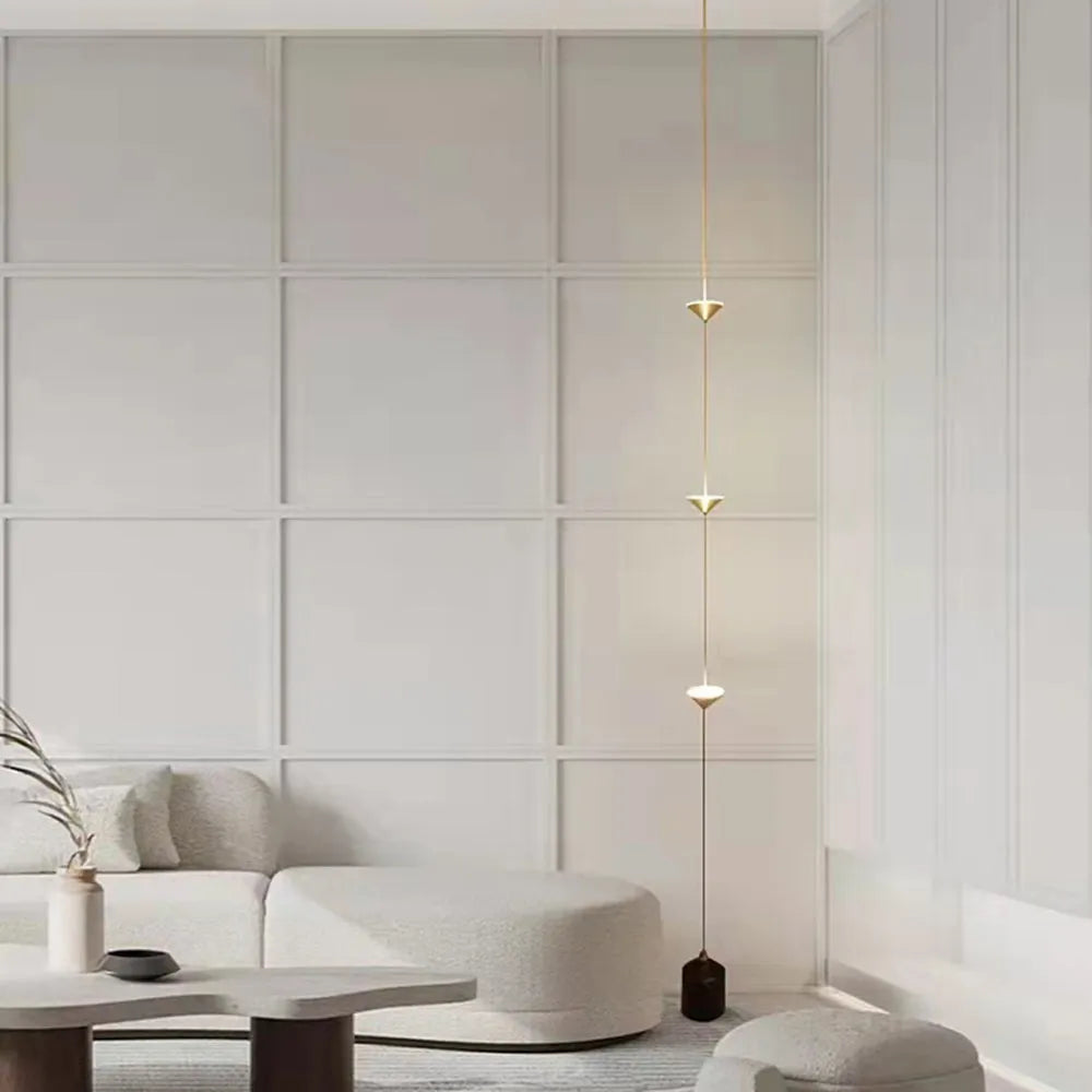 Arisha Full-Length Minimalist Linear Floor Lamp, 3 Bulbs - Neutralighting