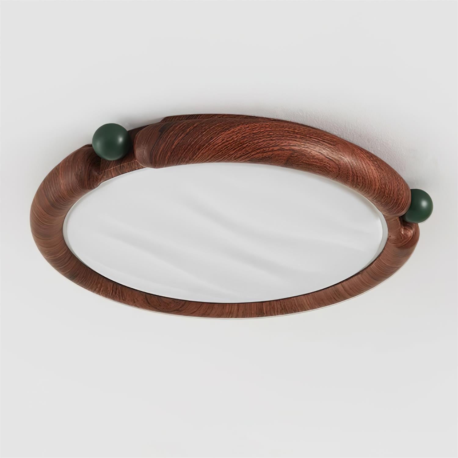 Ceiling Light Round Panel Walnut A/B Model - Neutralighting