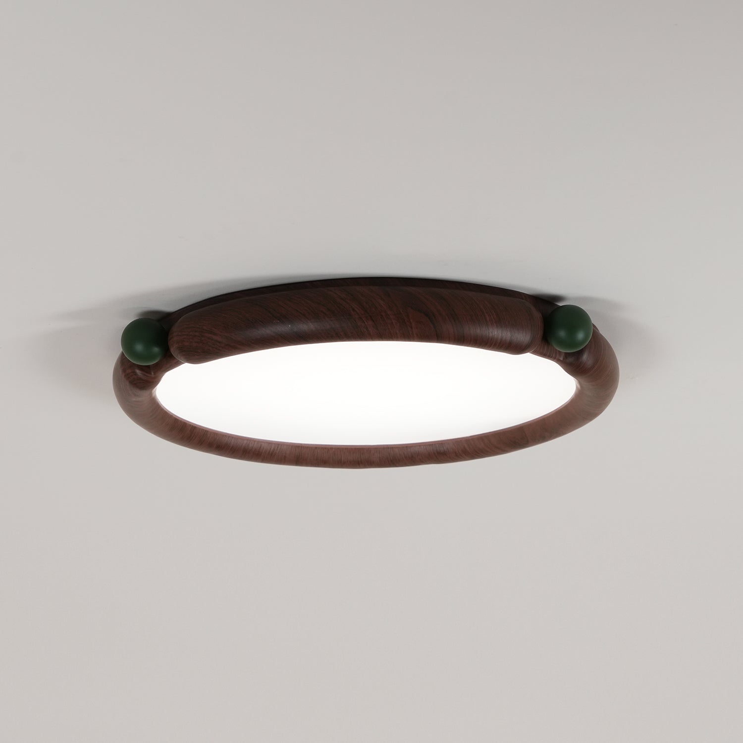 Ceiling Light Round Panel Walnut A/B Model - Neutralighting