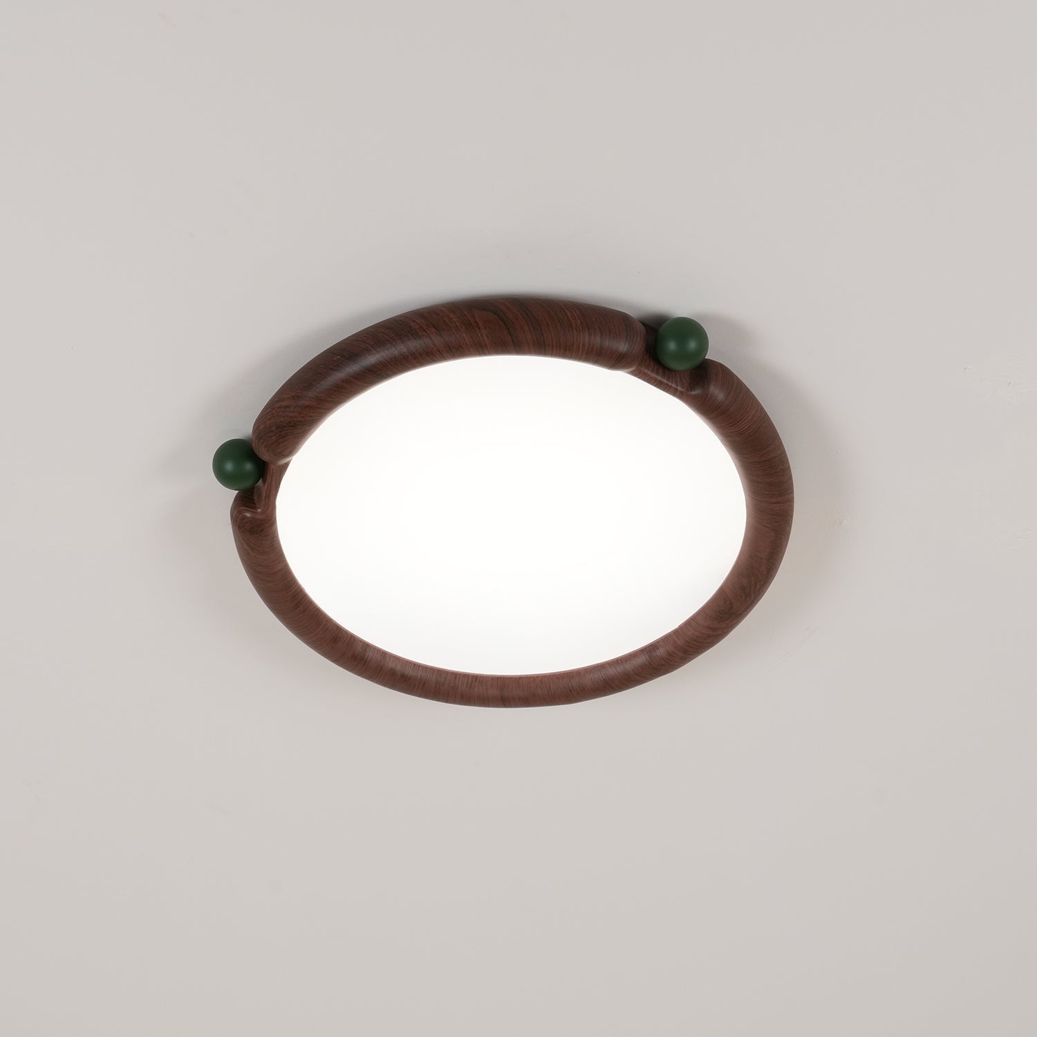 Ceiling Light Round Panel Walnut A/B Model - Neutralighting