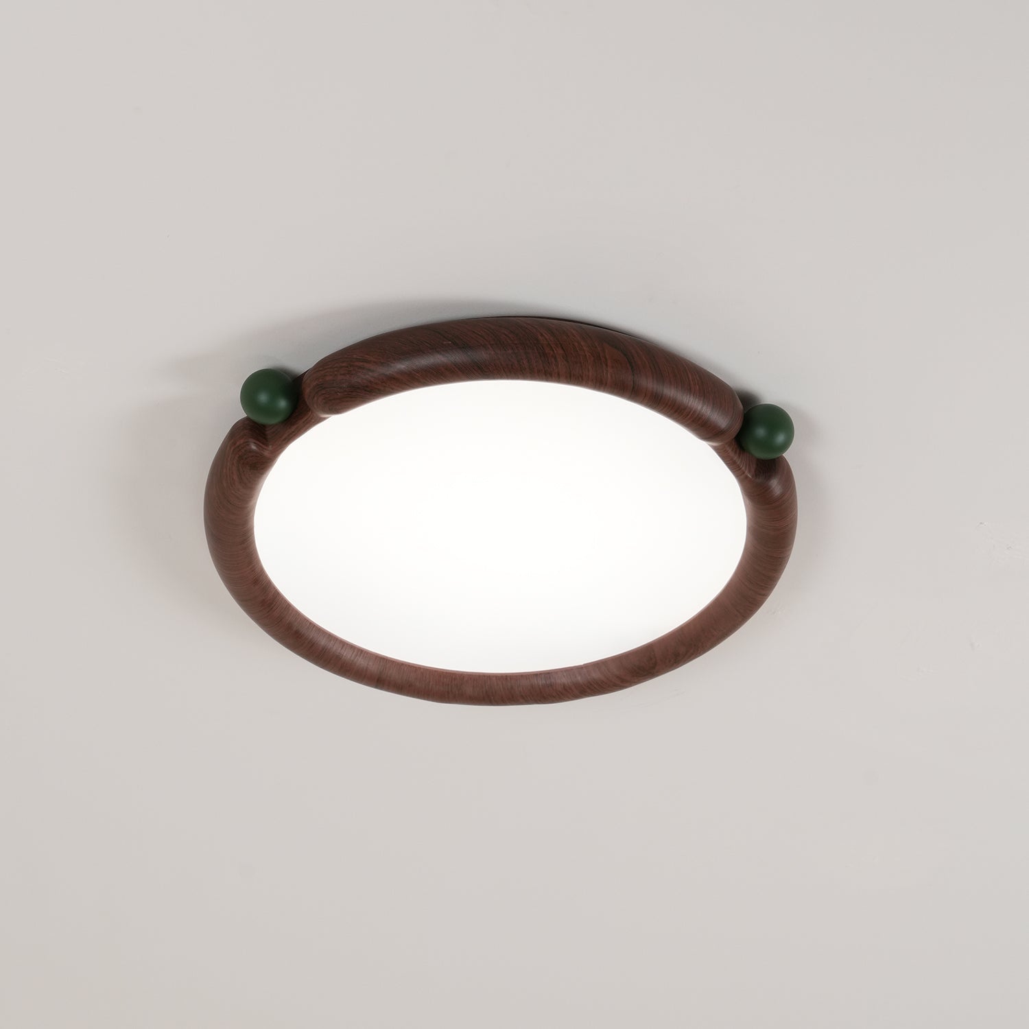 Ceiling Light Round Panel Walnut A/B Model - Neutralighting