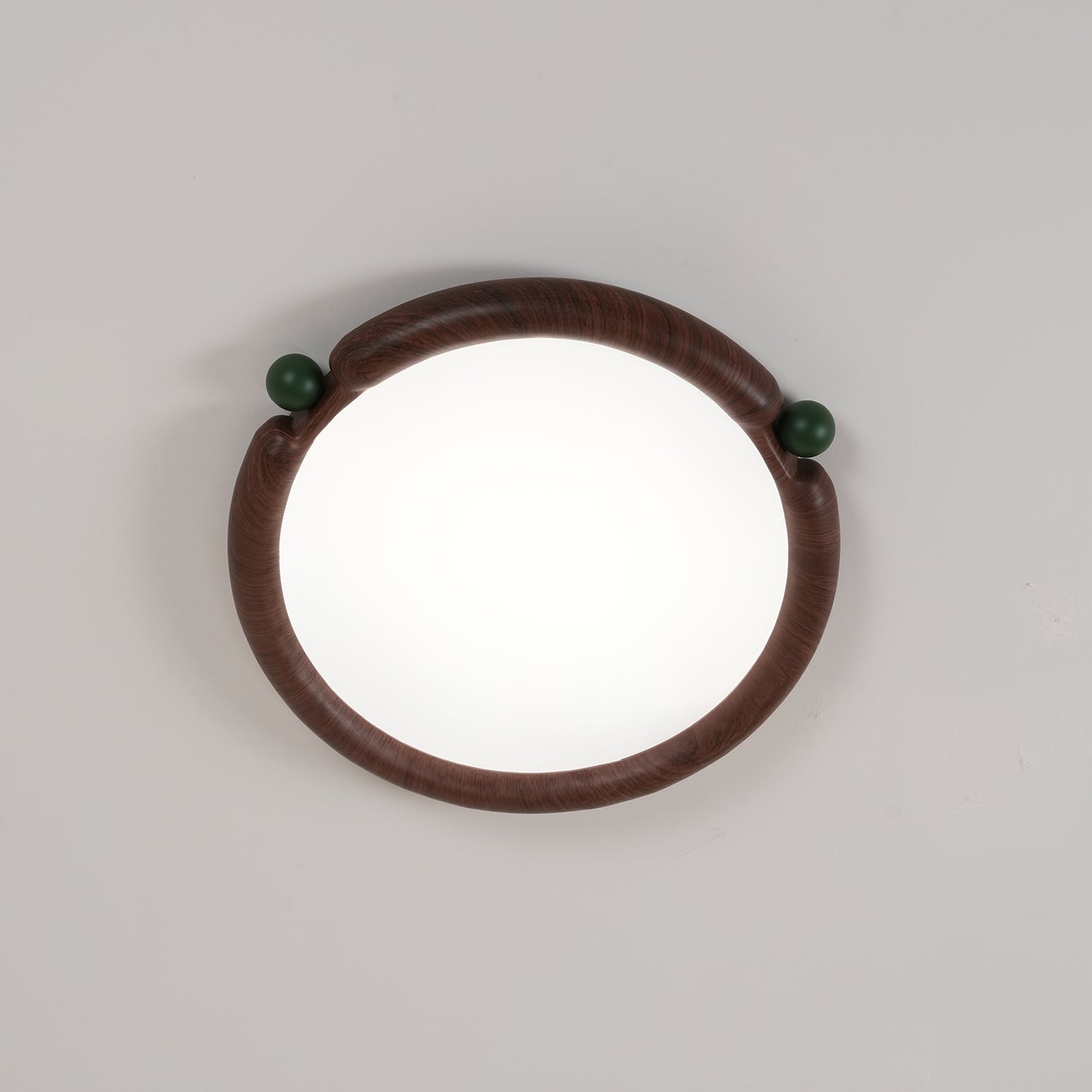 Ceiling Light Round Panel Walnut A/B Model - Neutralighting