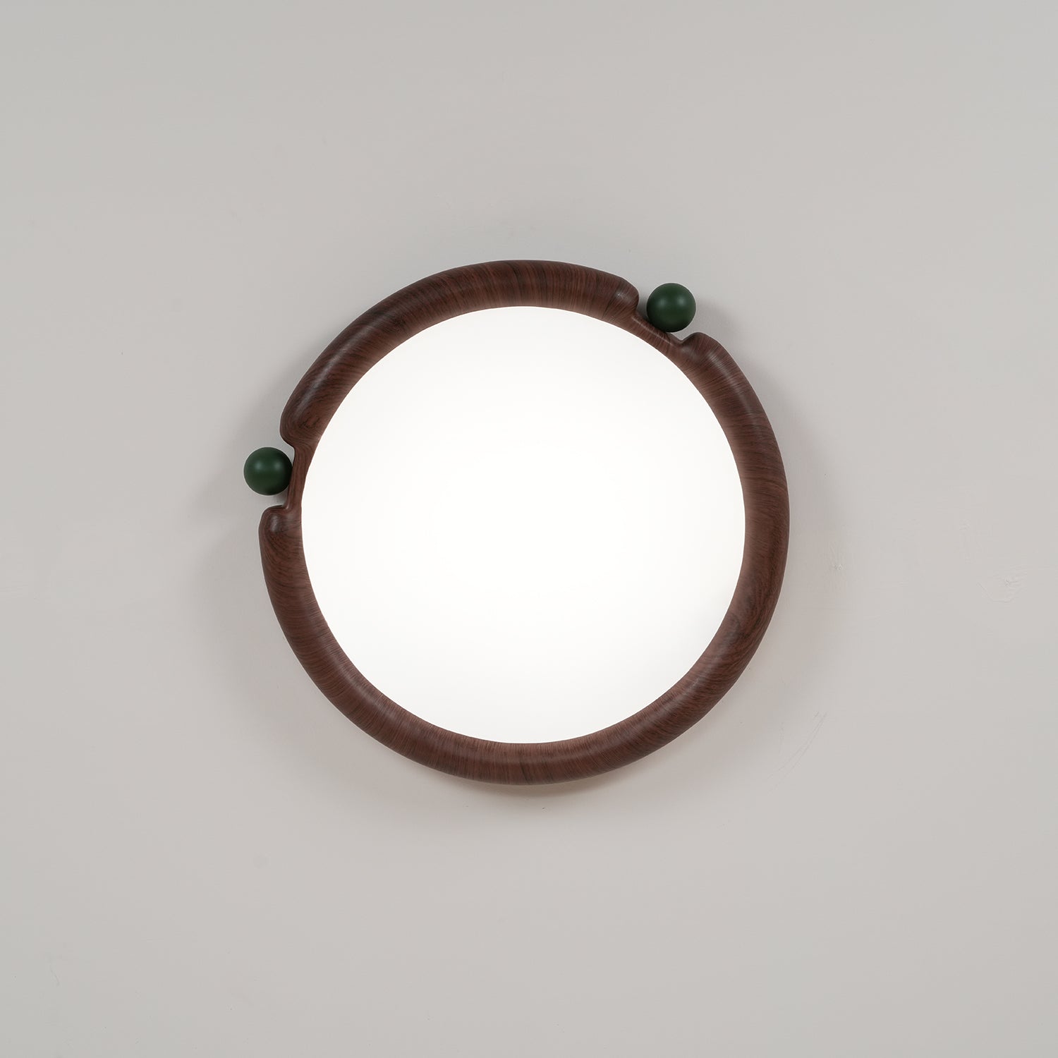 Ceiling Light Round Panel Walnut A/B Model - Neutralighting