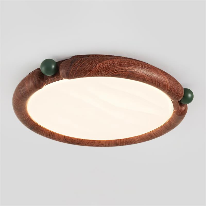 Ceiling Light Round Panel Walnut A/B Model - Neutralighting