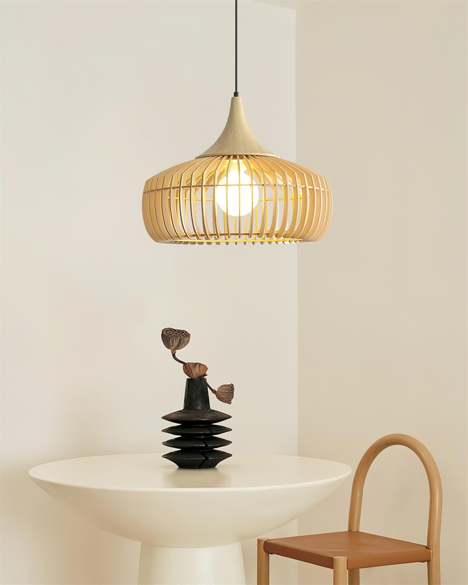 Zivora Natural Bamboo Rattan Pendant Light - Neutralighting