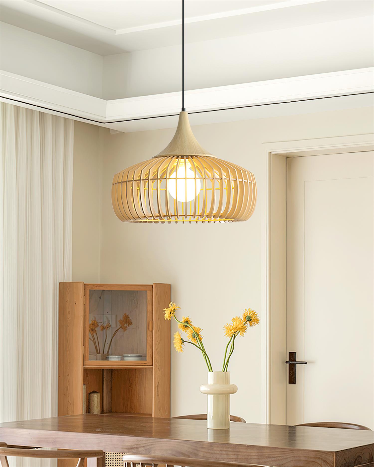 Zivora Natural Bamboo Rattan Pendant Light - Neutralighting