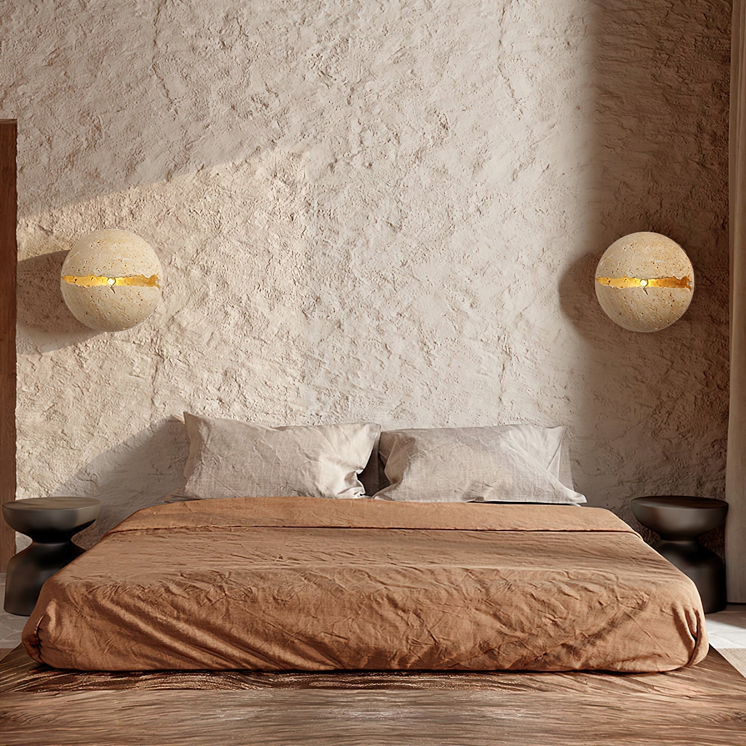 Dinosaur Egg Travertine Wall Lamp - Neutralighting