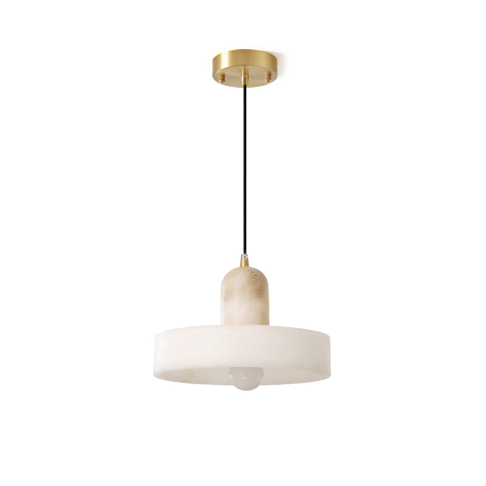 Luste Disc Orb Alabaster Pendant Light - Neutralighting