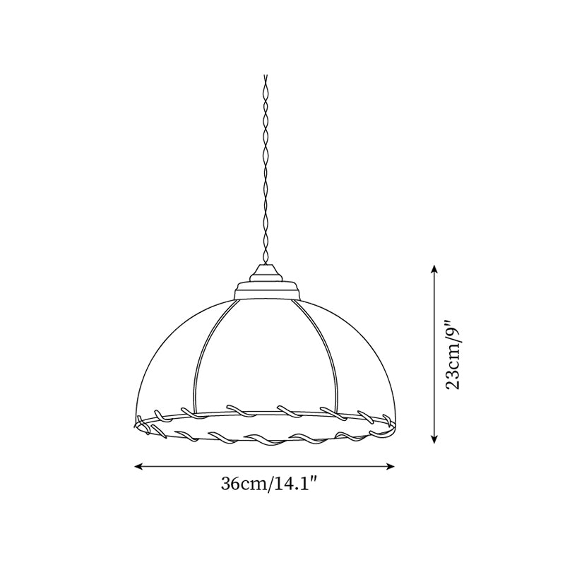 Pendant Light Fabric Dome Shade Vintage Minimalist Soft Glow - Neutralighting