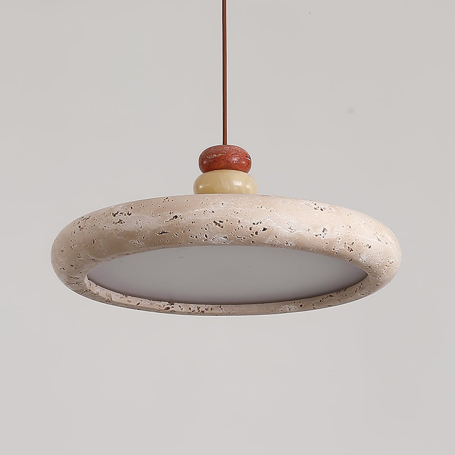 Cuvarora Disc Travertine Pendant Light - Neutralighting