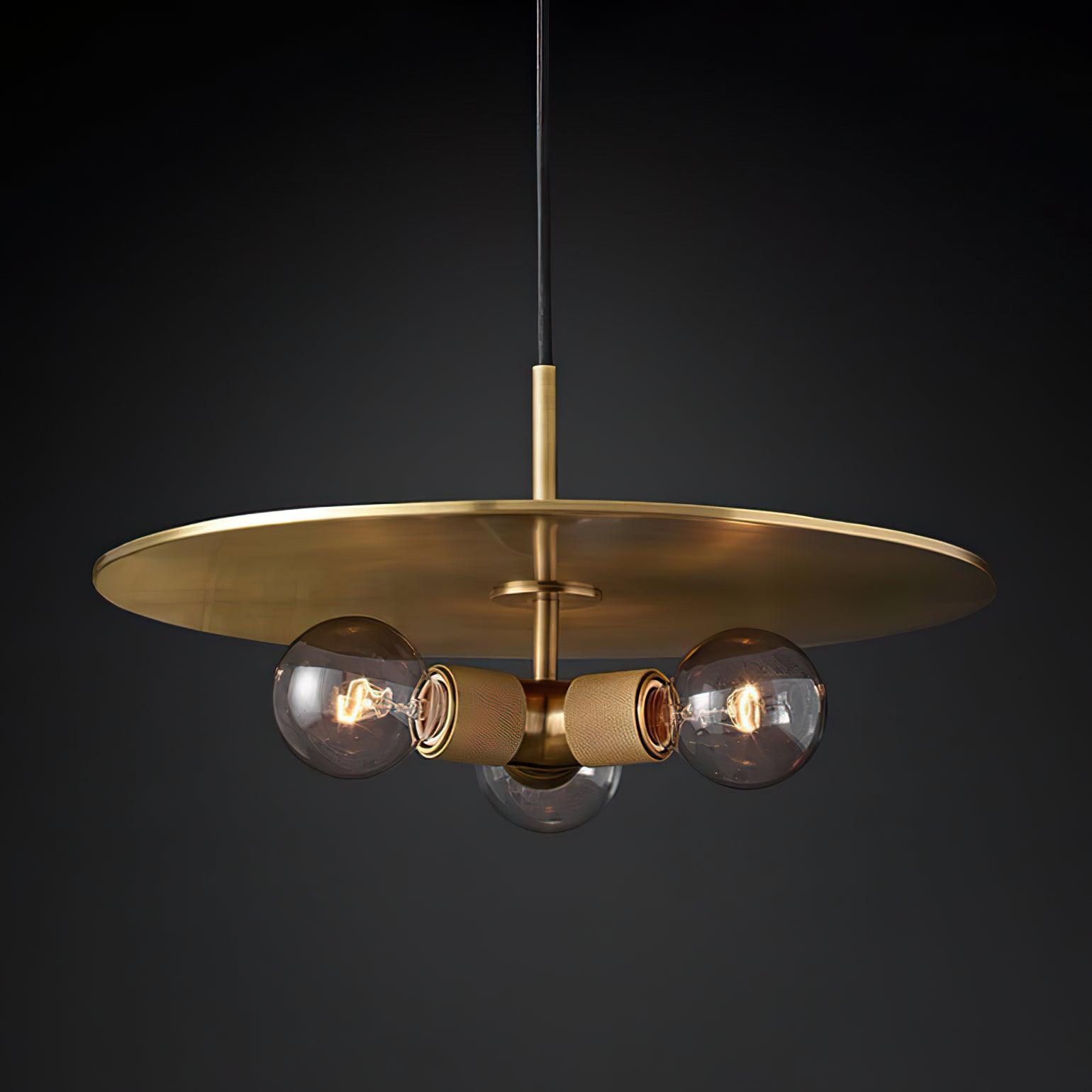 Pendant Lamp Brass Minimalist Metal Fixture for Dining or Kitchen - Neutralighting
