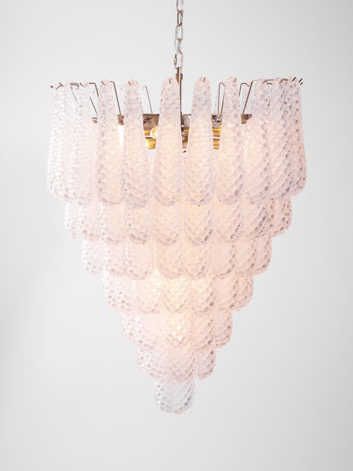 Aurora Chandelier Clear Droplets Murano Glass Waterfall Diamond