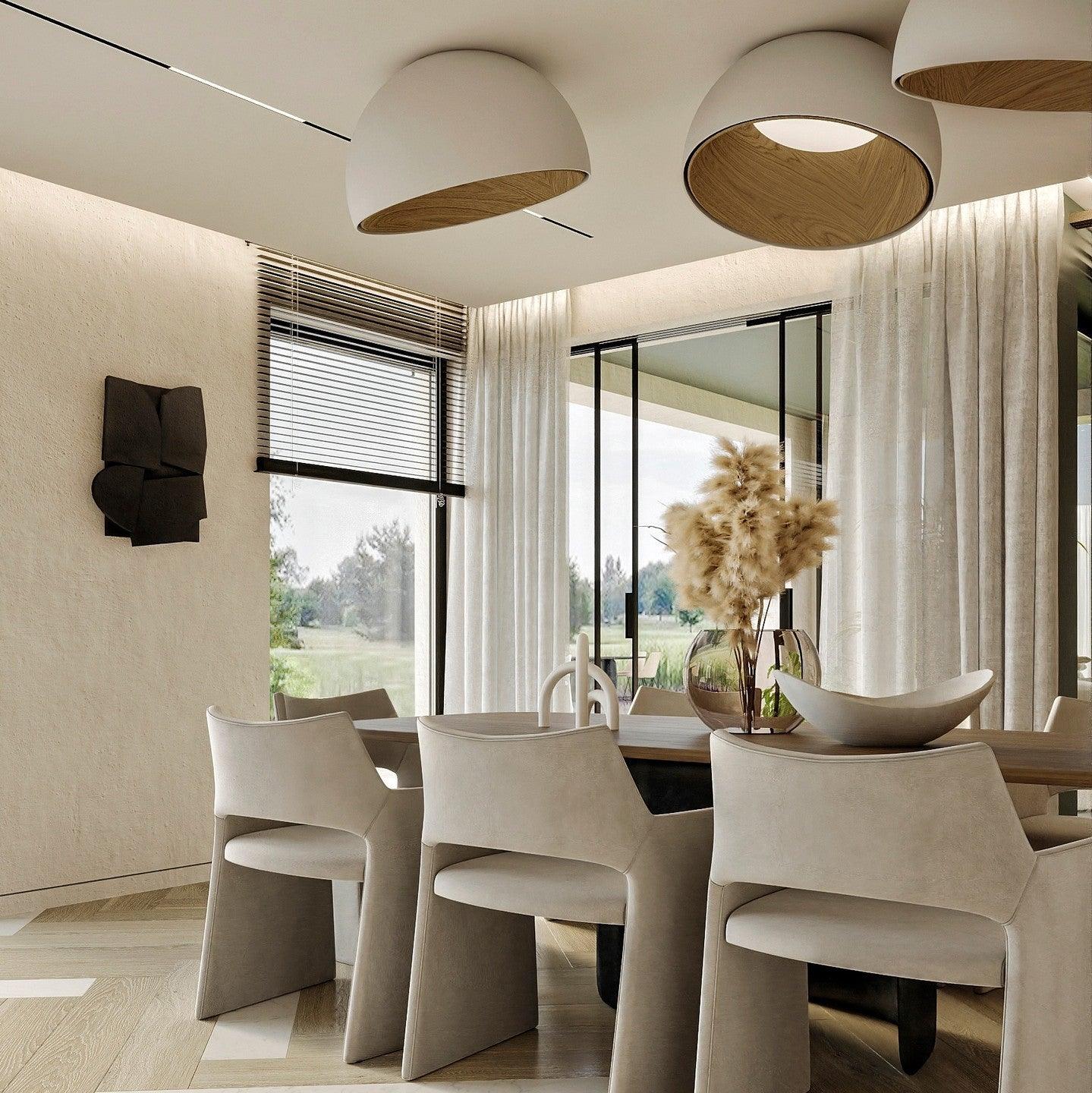 Ceiling Lamp Dome Wood Interior Warm - Neutralighting