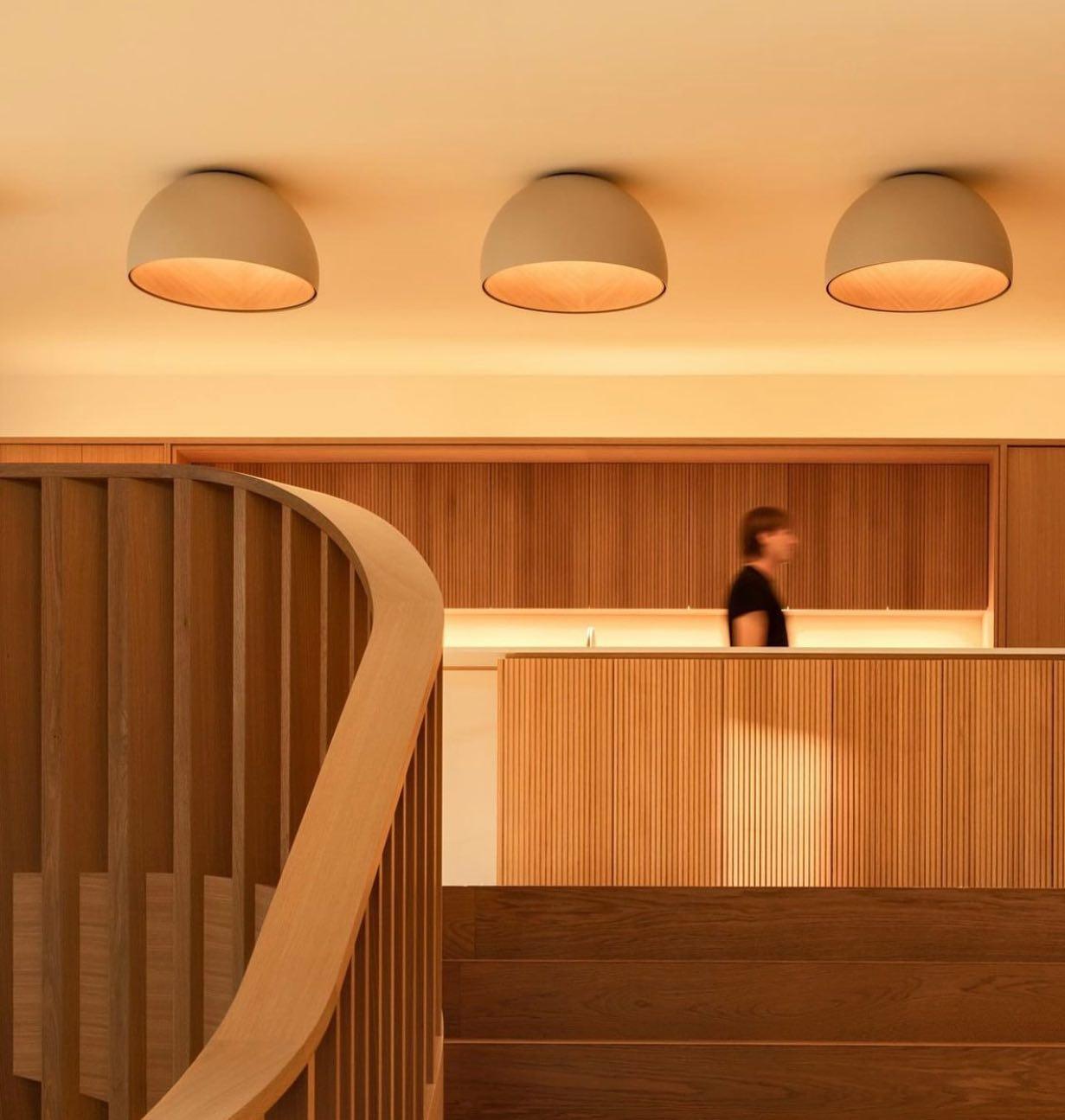 Ceiling Lamp Dome Wood Interior Warm - Neutralighting