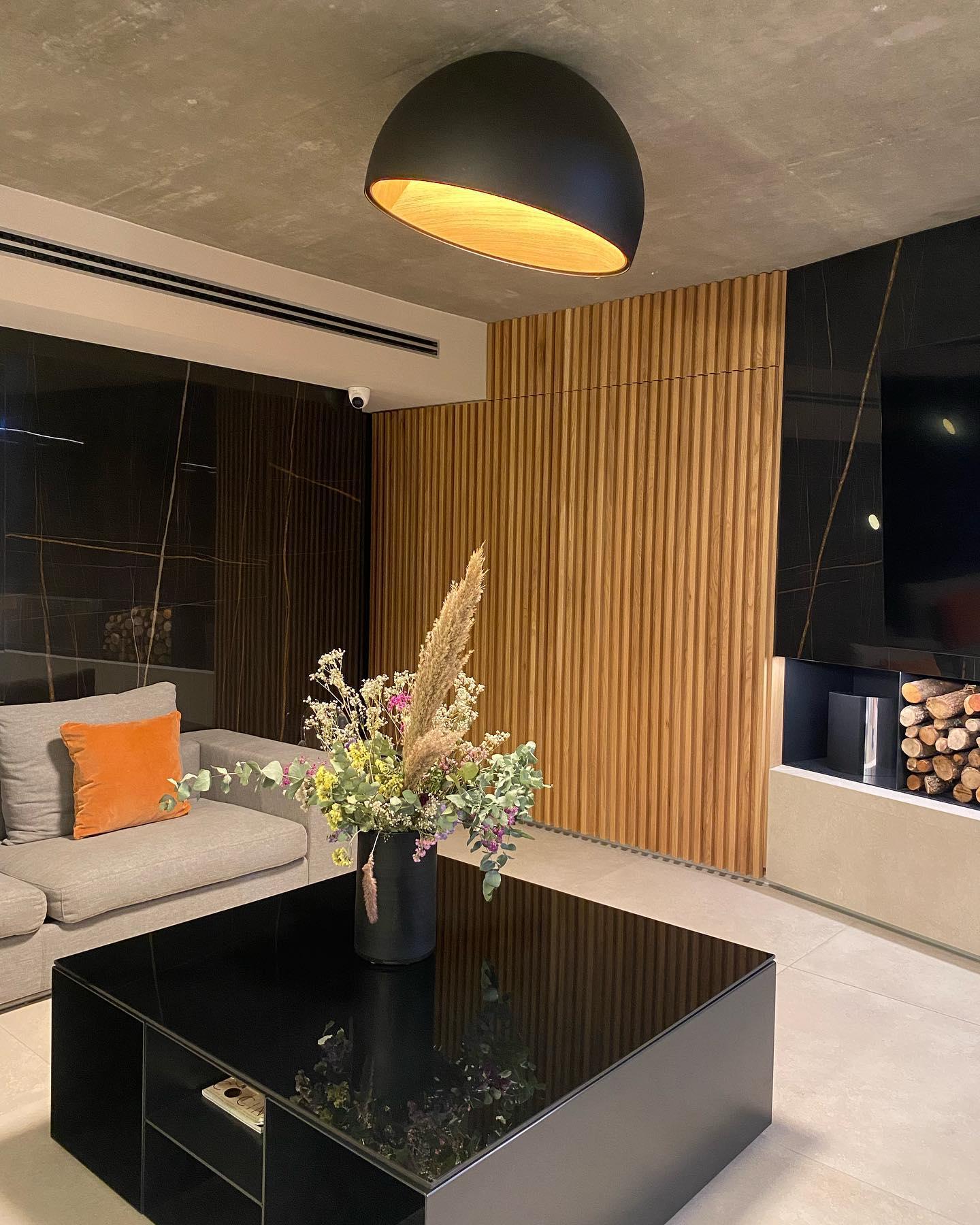 Ceiling Lamp Dome Wood Interior Warm - Neutralighting