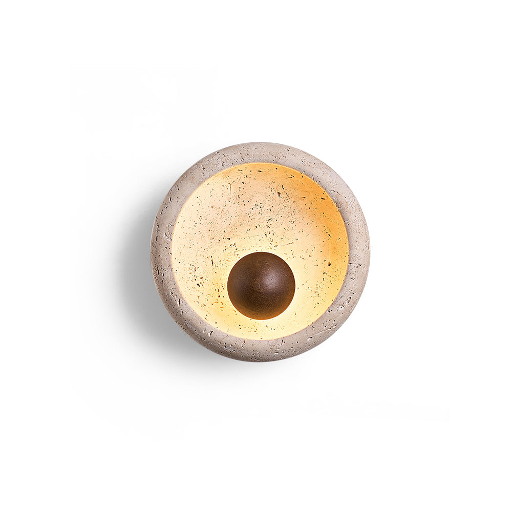 Ritta Concave Travertine Wall Lamp - Neutralighting