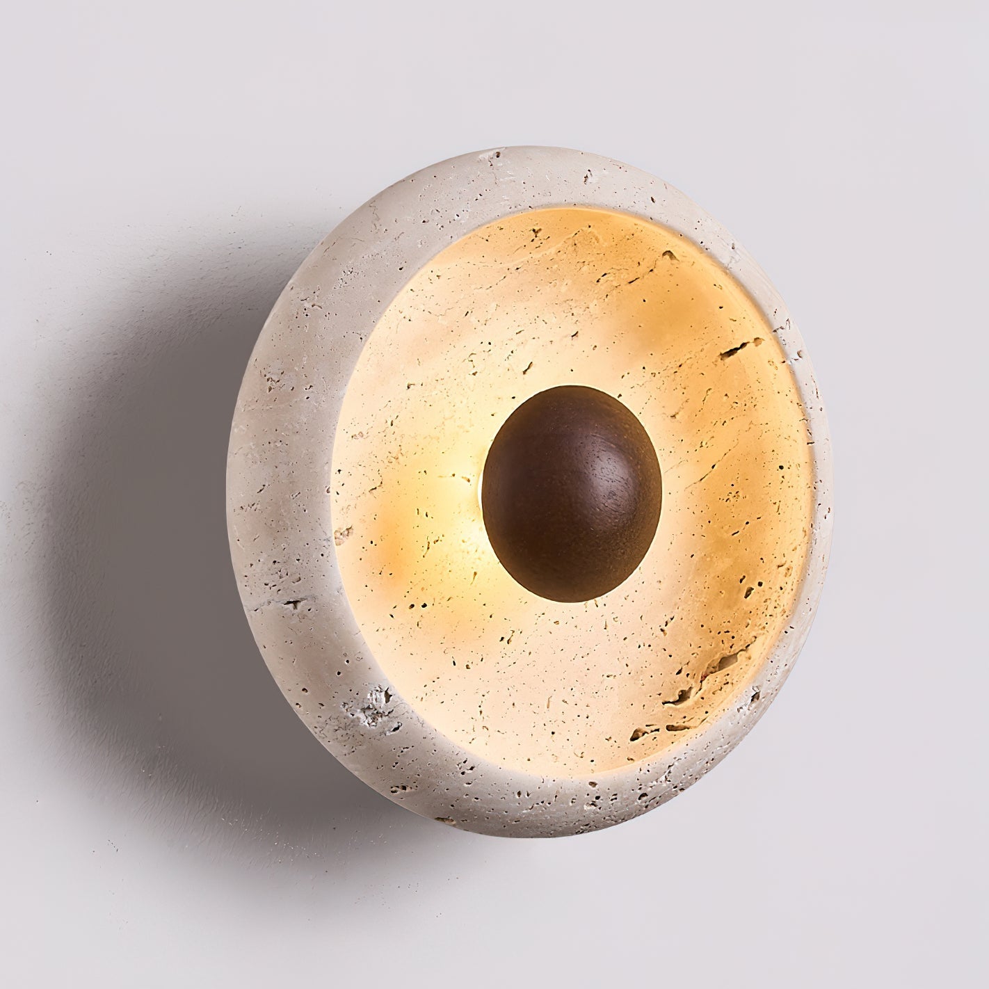 Ritta Concave Travertine Wall Lamp - Neutralighting