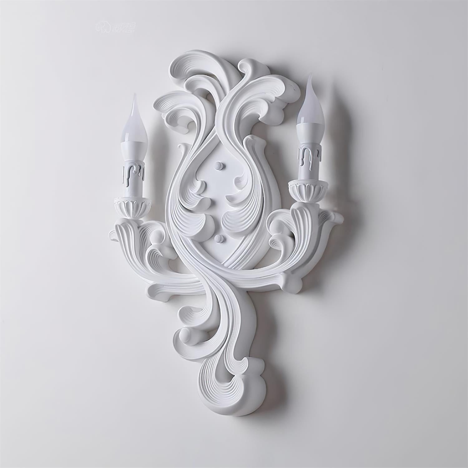 Wall Lamp Sculptural Plaster Candle Arms - Neutralighting