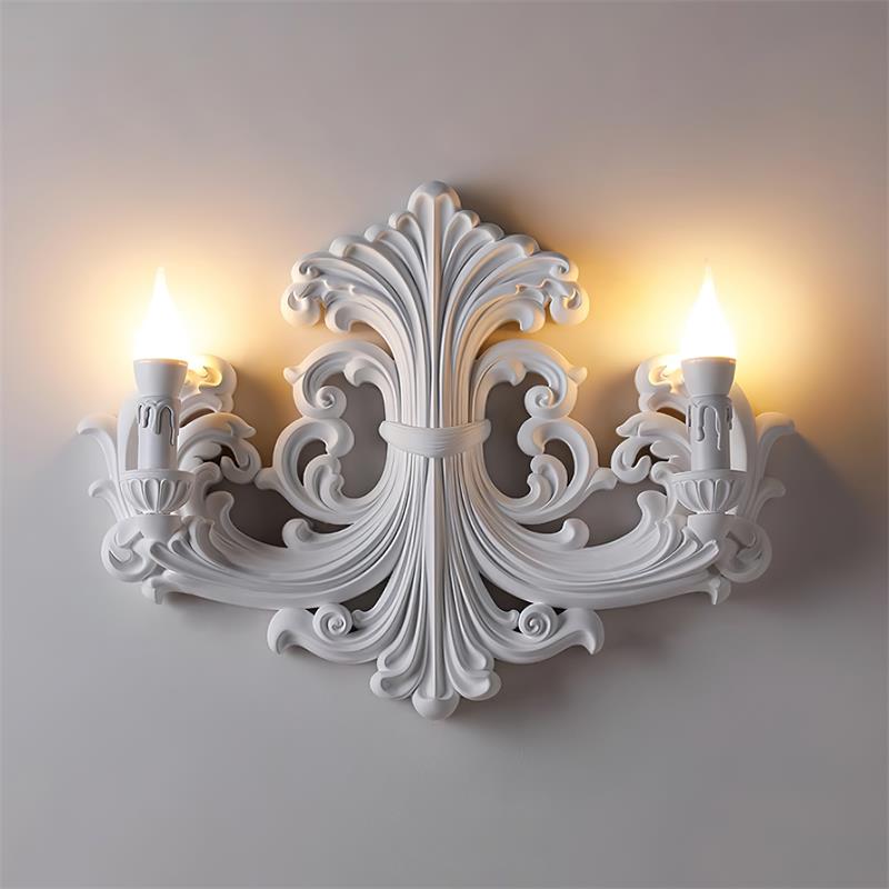 Wall Lamp Sculptural Plaster Candle Arms - Neutralighting