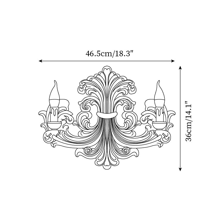 Wall Lamp Sculptural Plaster Candle Arms - Neutralighting