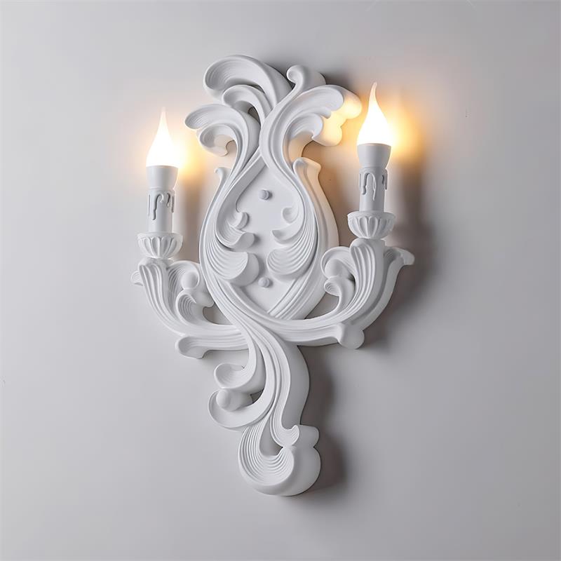 Wall Lamp Sculptural Plaster Candle Arms - Neutralighting