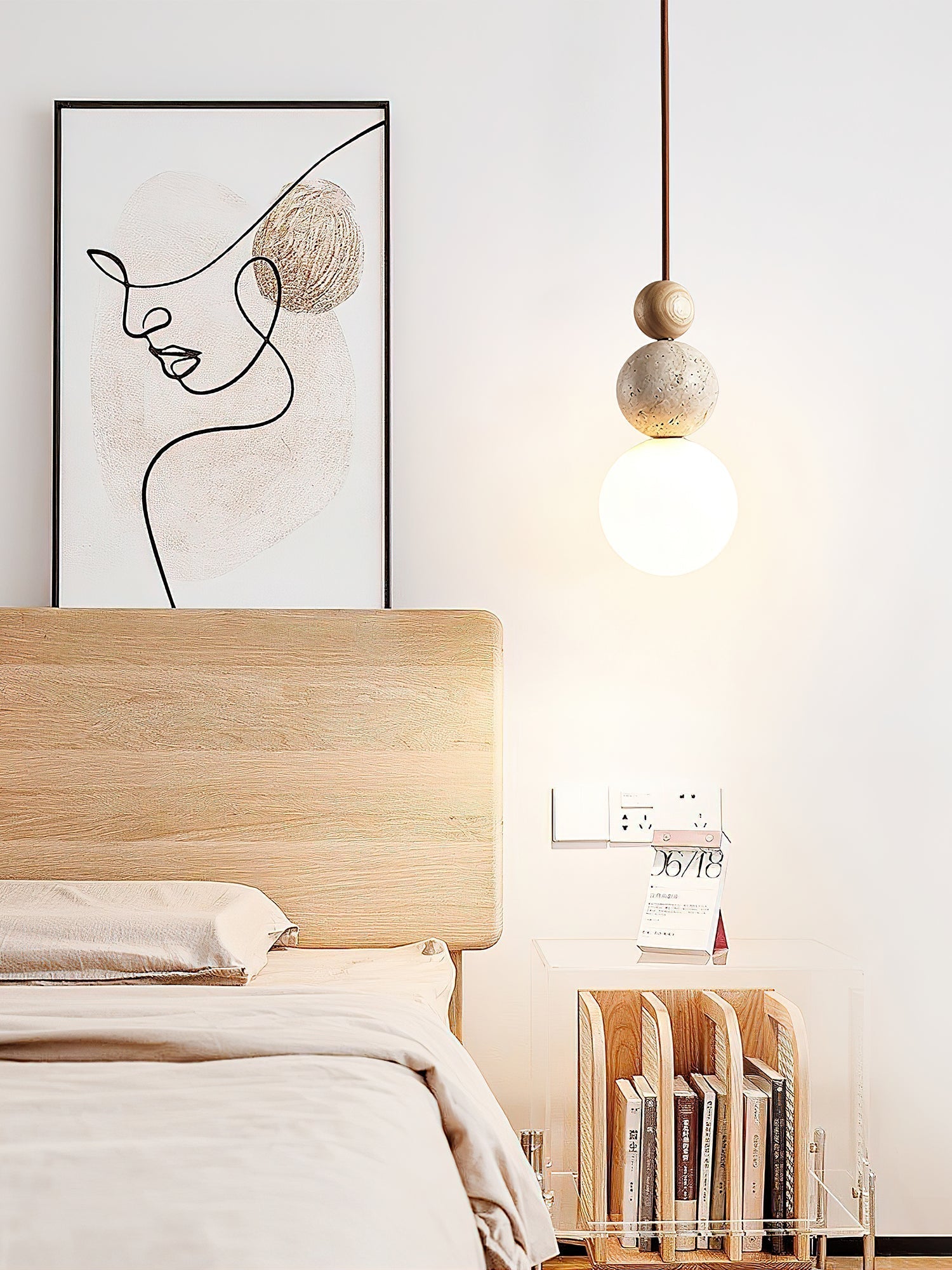 Ullaeia Sphere-Cluster Travertine Pendant Light - Neutralighting