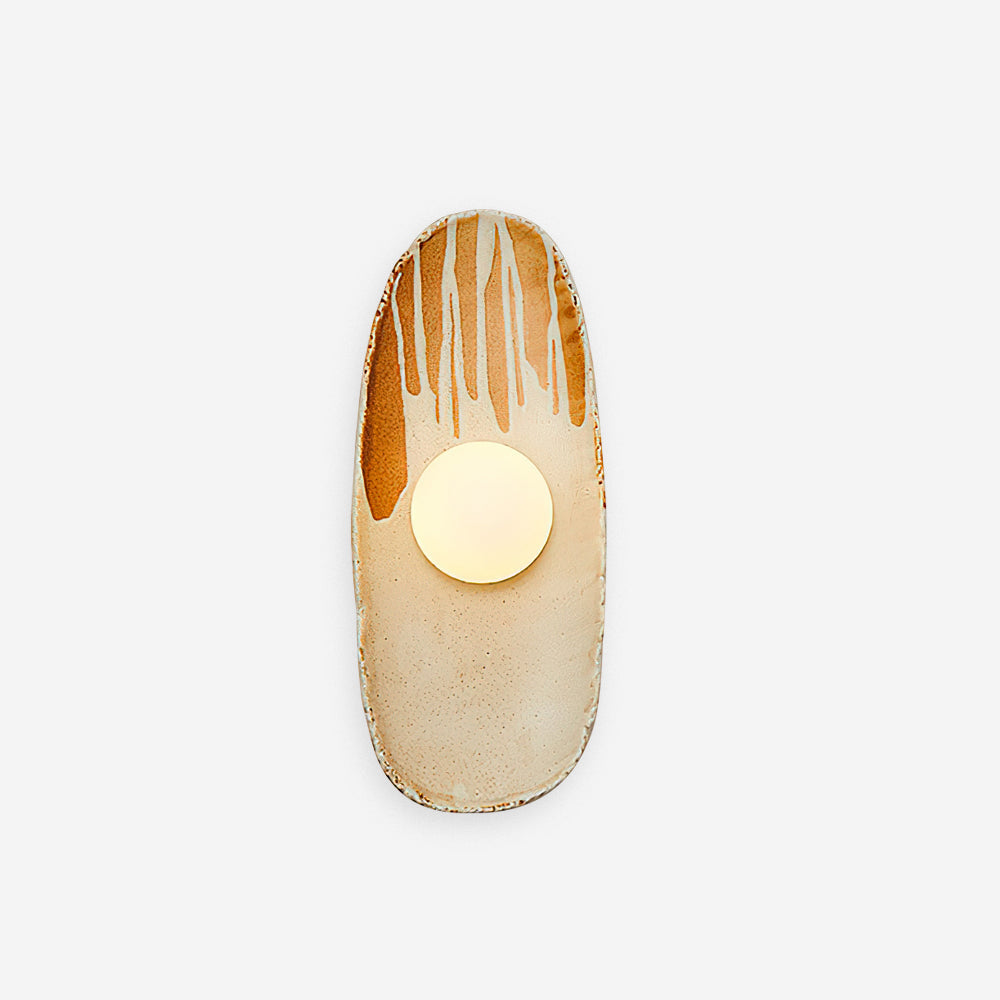 Wall Lamp Ceramic Body Glass Diffuser Artistic Accent Light - Neutralighting