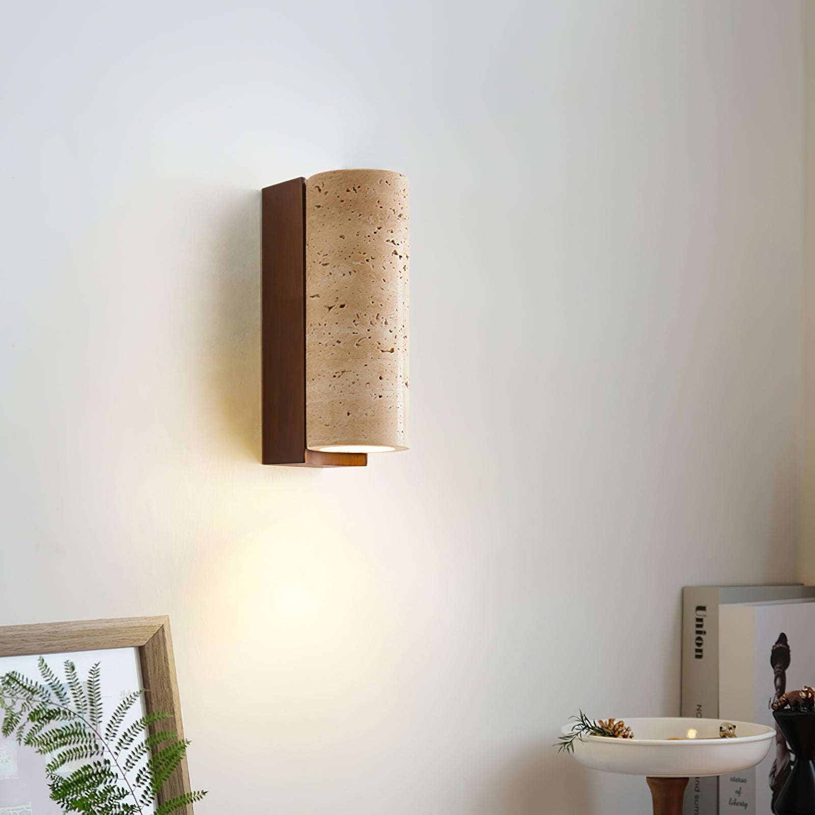 Nula Natural Travertine Wall Lamp