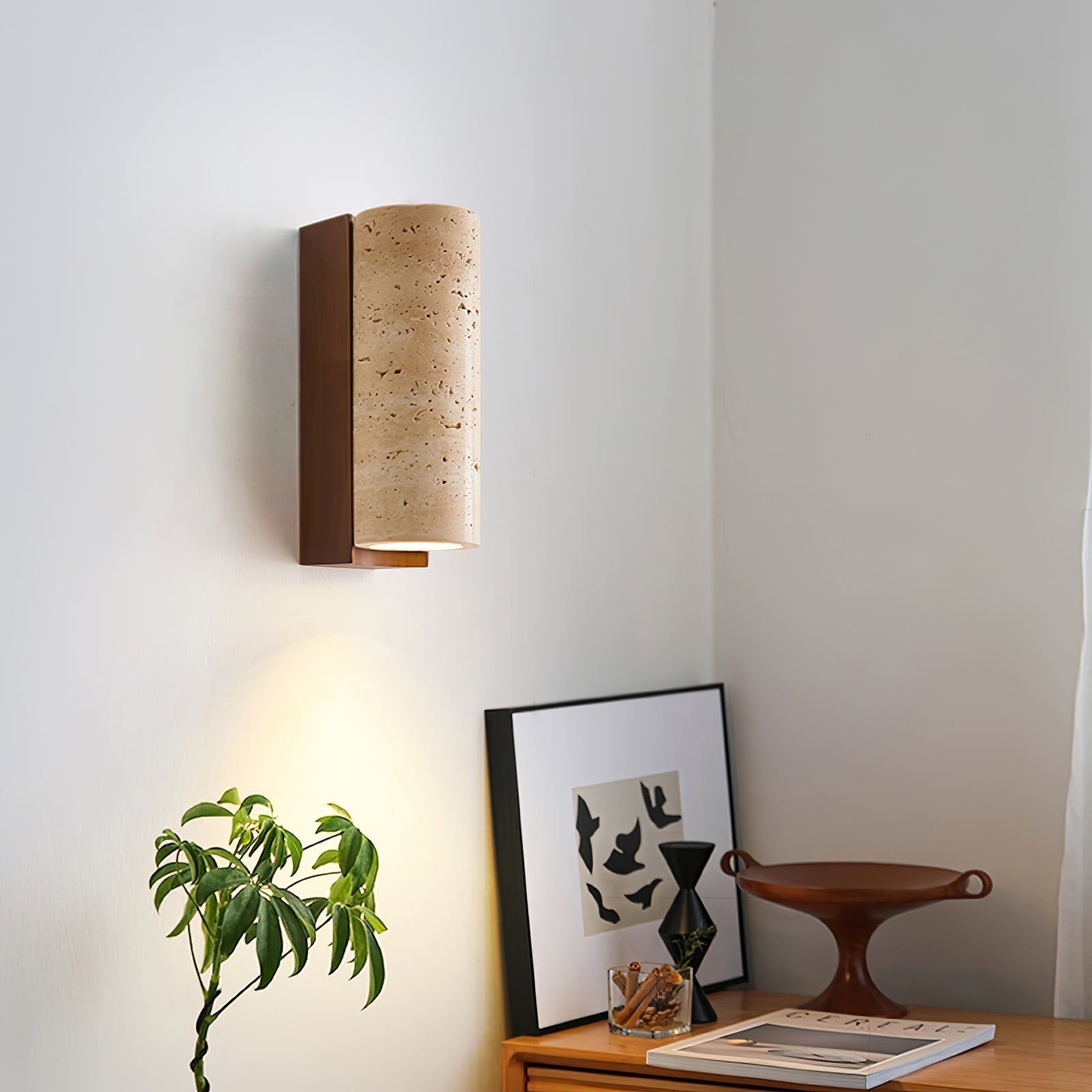 Ritta Natural Travertine Wall Lamp - Neutralighting