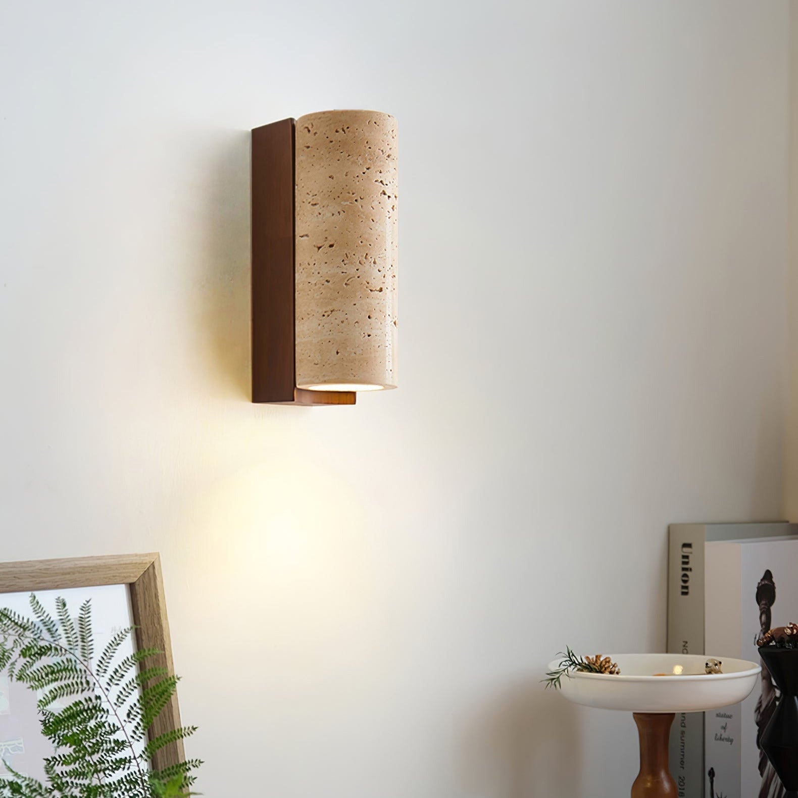 Ritta Natural Travertine Wall Lamp - Neutralighting