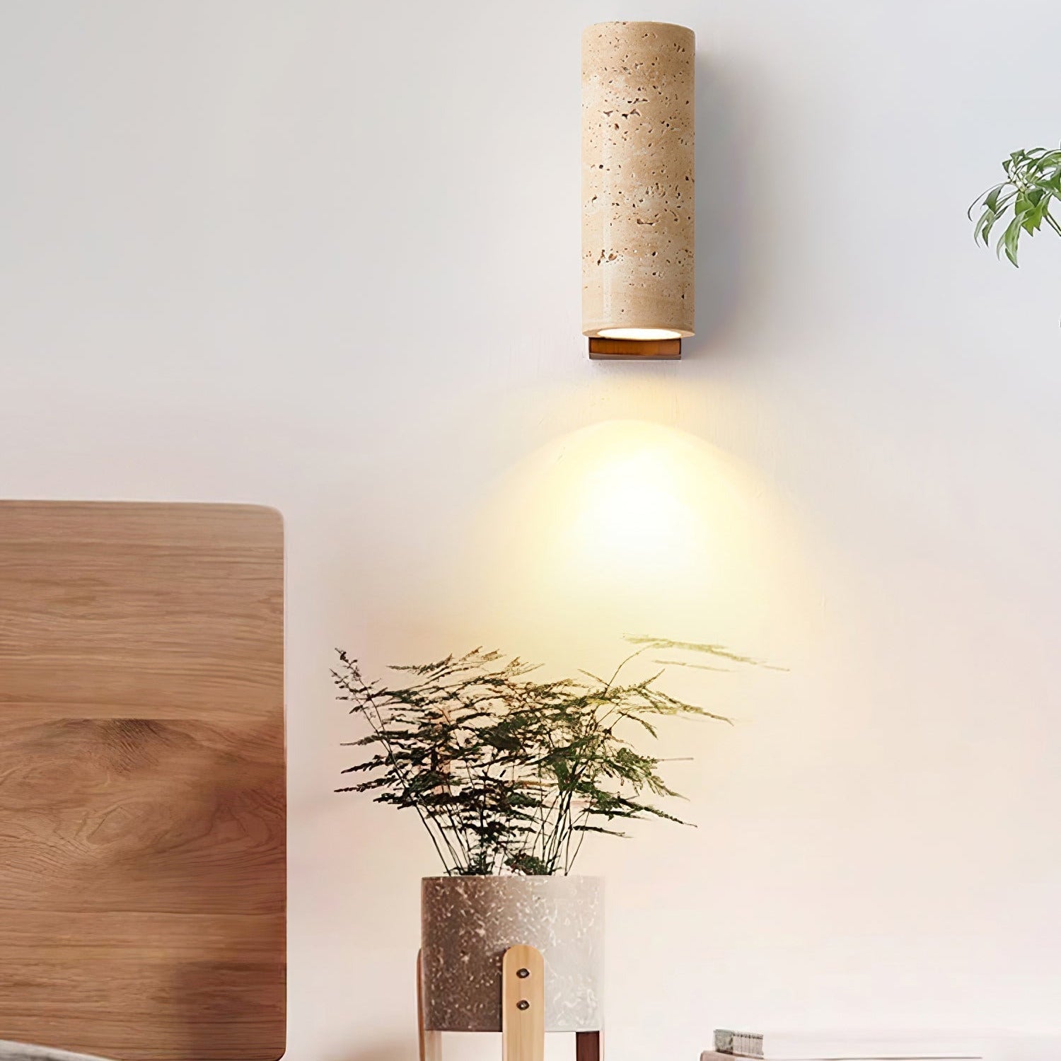 Ritta Natural Travertine Wall Lamp - Neutralighting