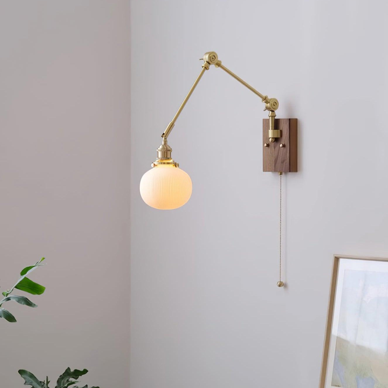 Brione Vintage Adjustable Swing Arm Wall Lamp - Neutralighting