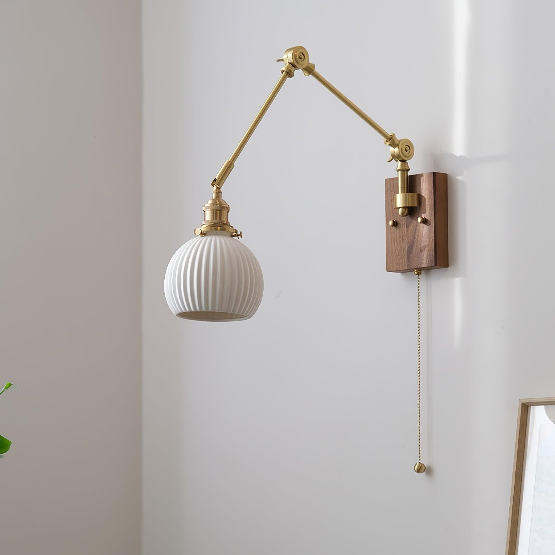 Brione Vintage Adjustable Swing Arm Wall Lamp - Neutralighting
