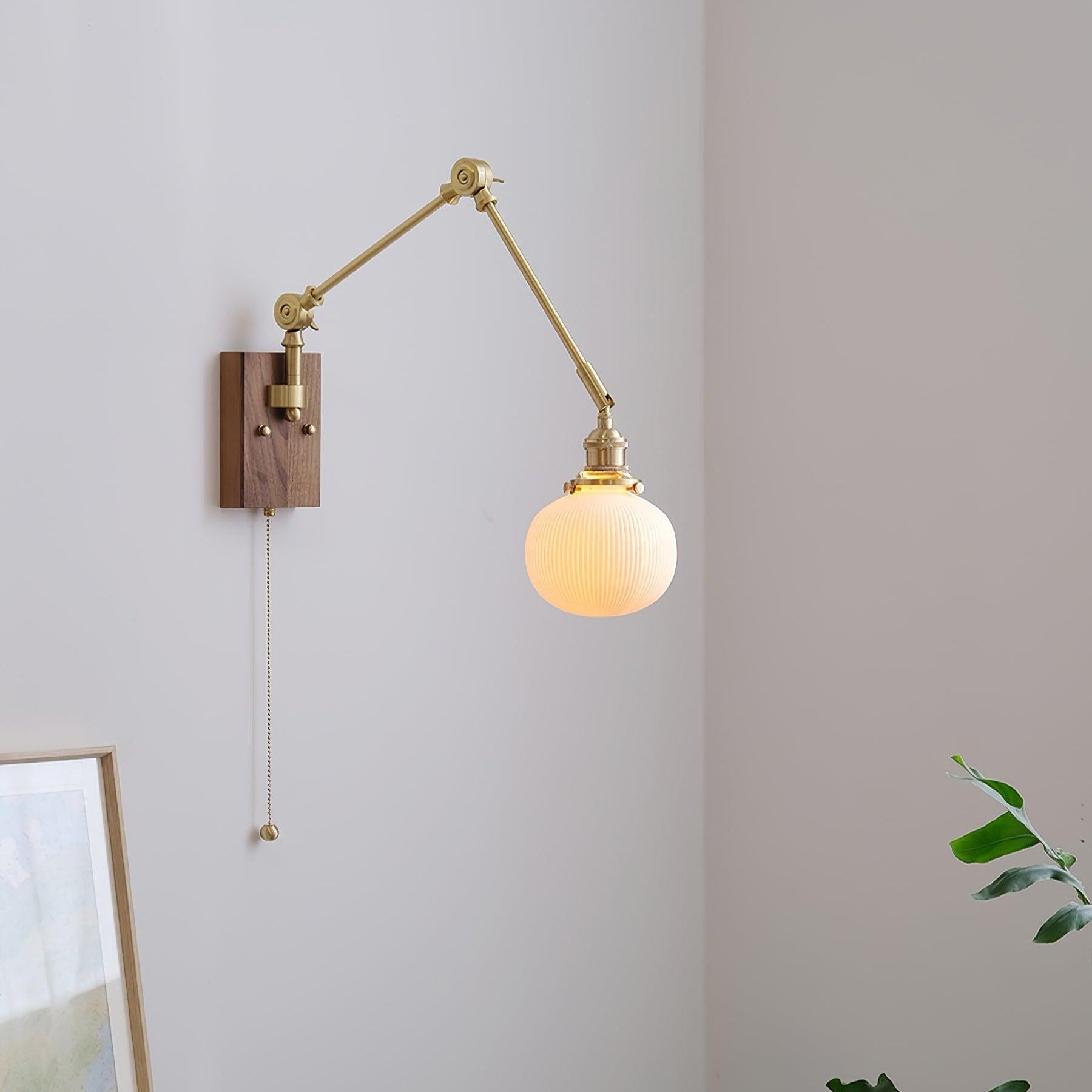 Brione Vintage Adjustable Swing Arm Wall Lamp - Neutralighting
