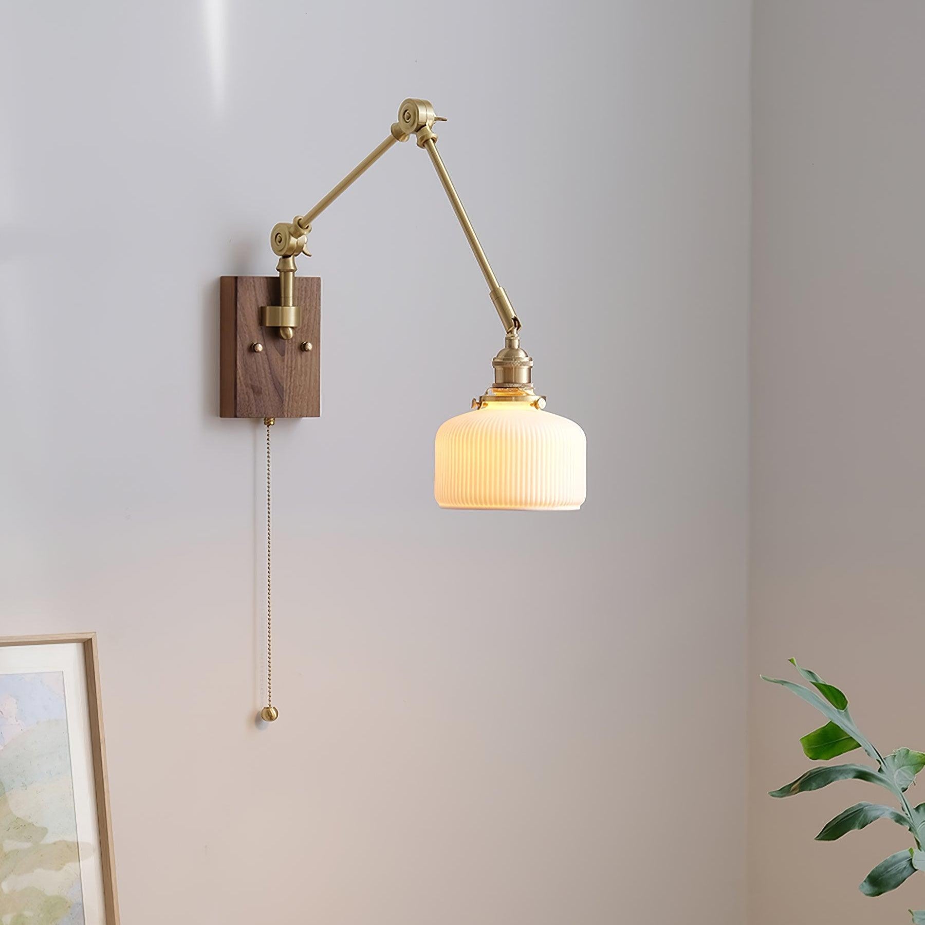 Brione Vintage Adjustable Swing Arm Wall Lamp - Neutralighting